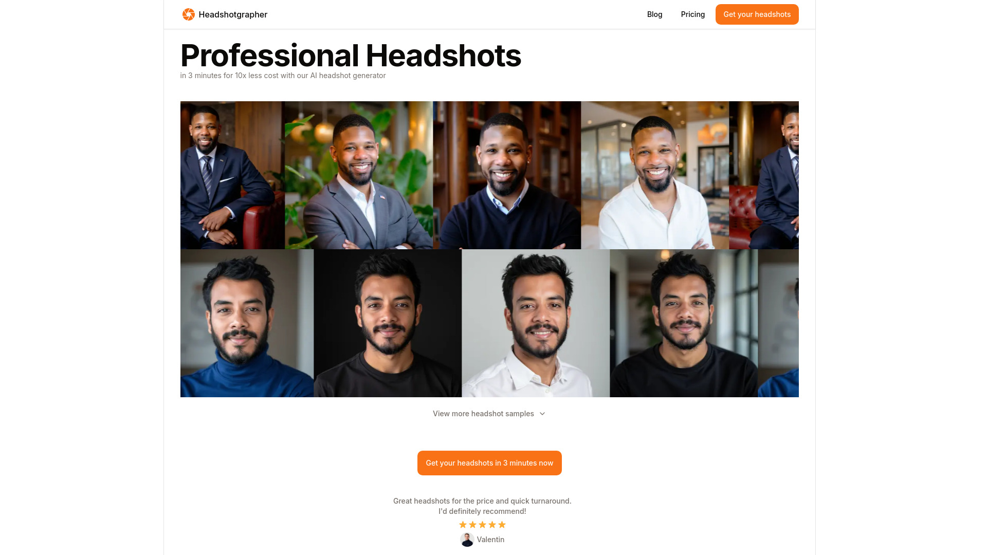 Headshotgrapher screenshot