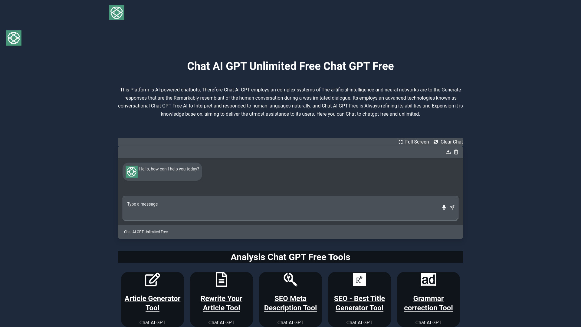 Chat AI GPT screenshot
