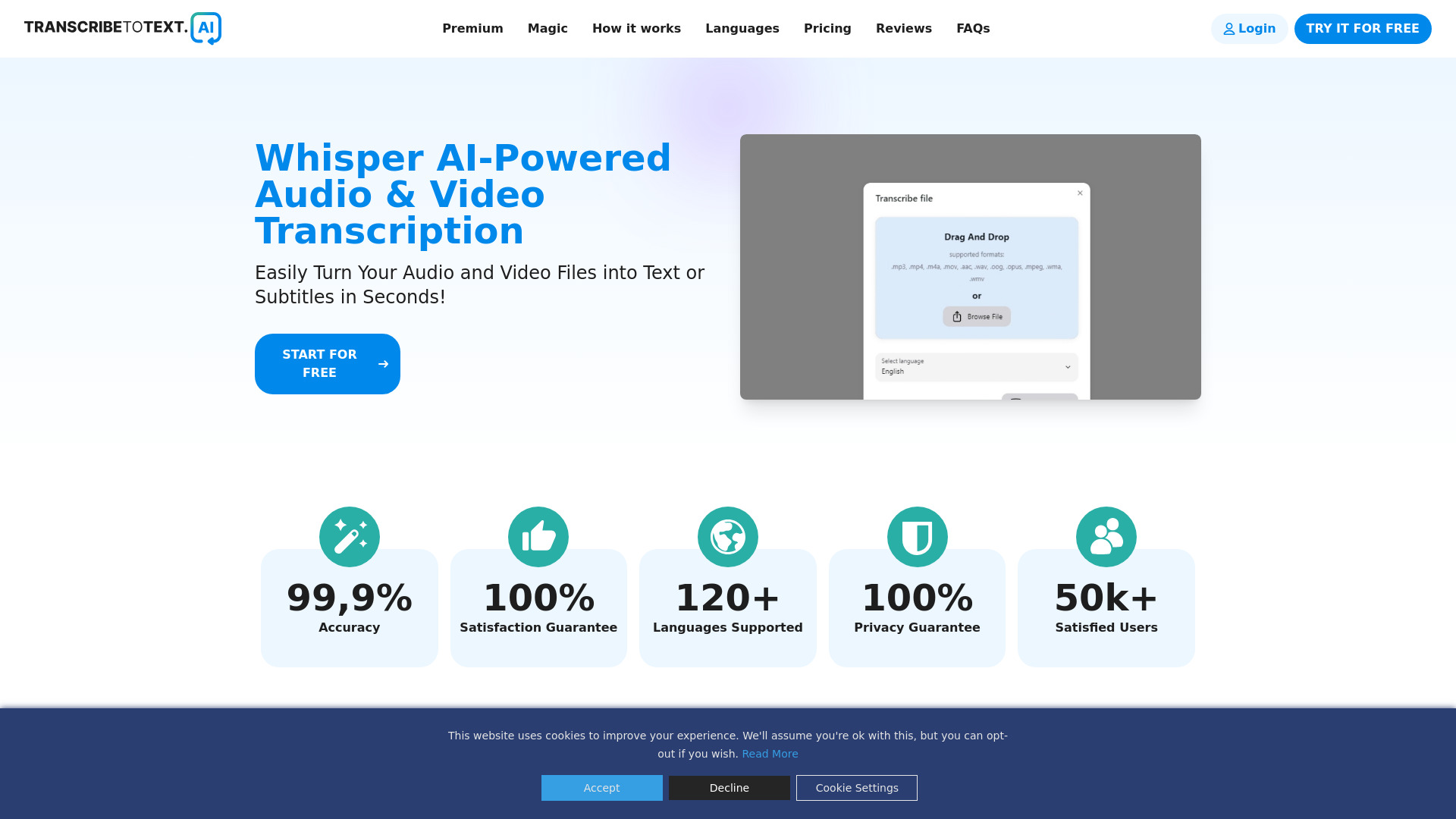 TranscribeToText.AI screenshot