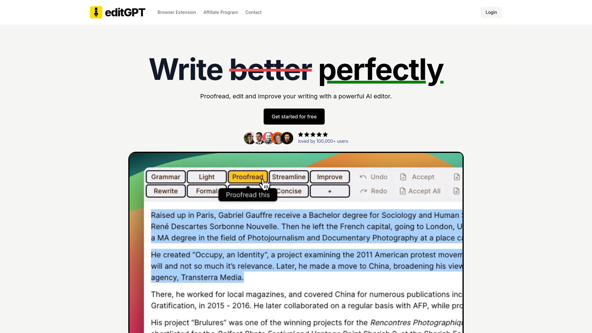 editGPT screenshot