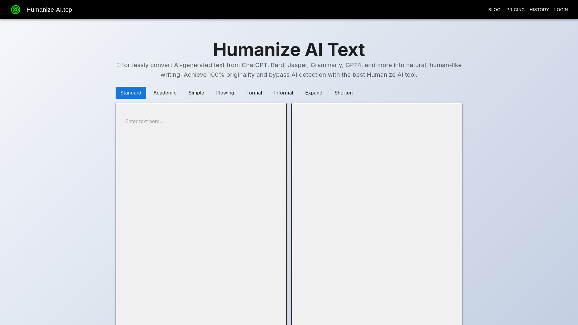 Humanize-AI.top screenshot