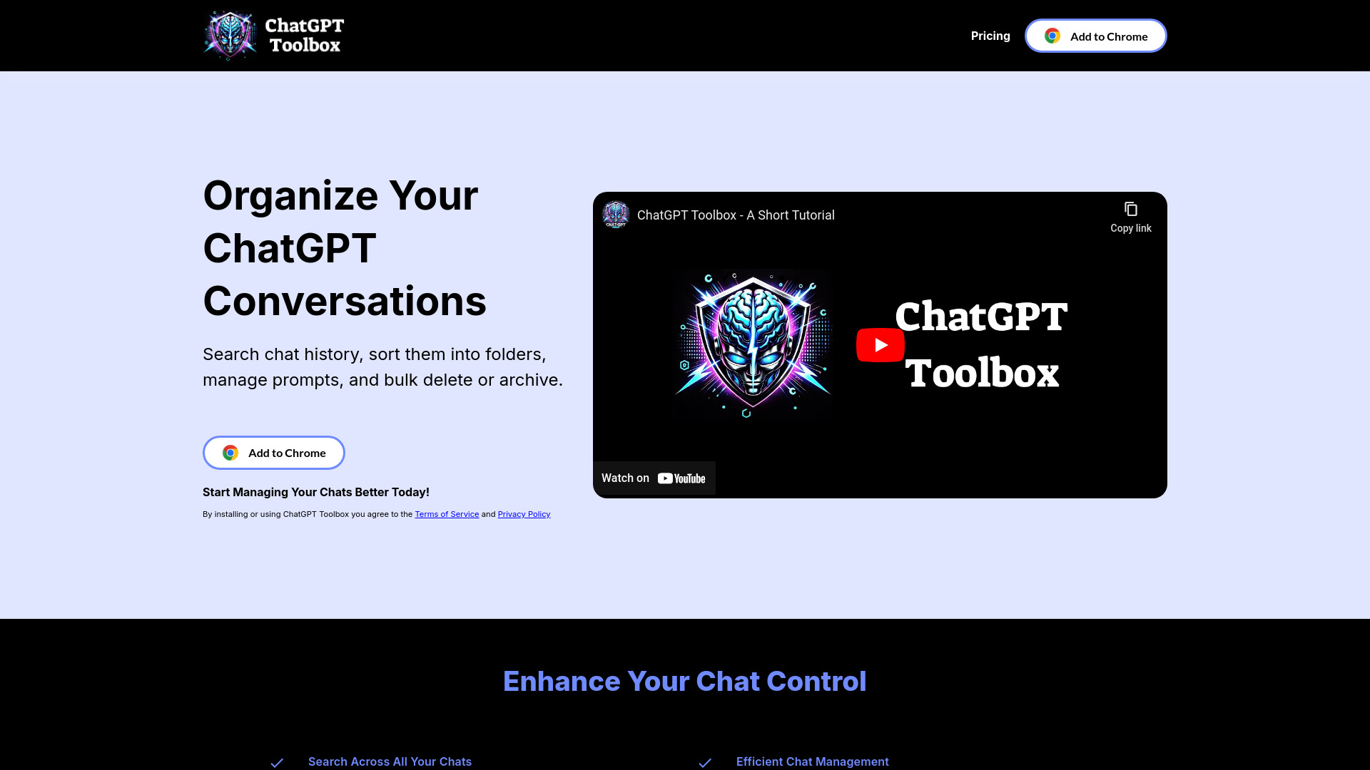 ChatGPT Toolbox screenshot