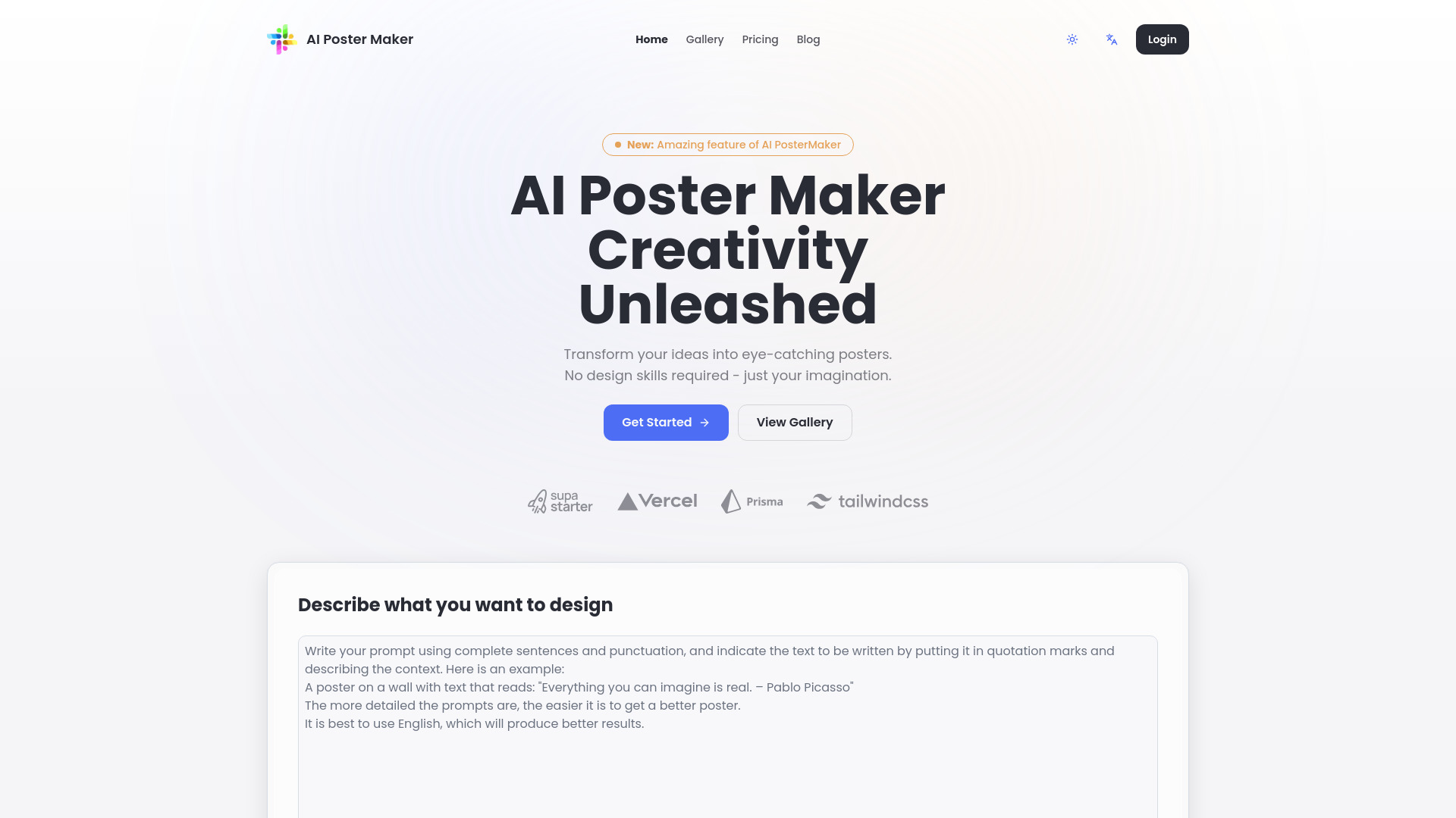 AI Poster Generator screenshot