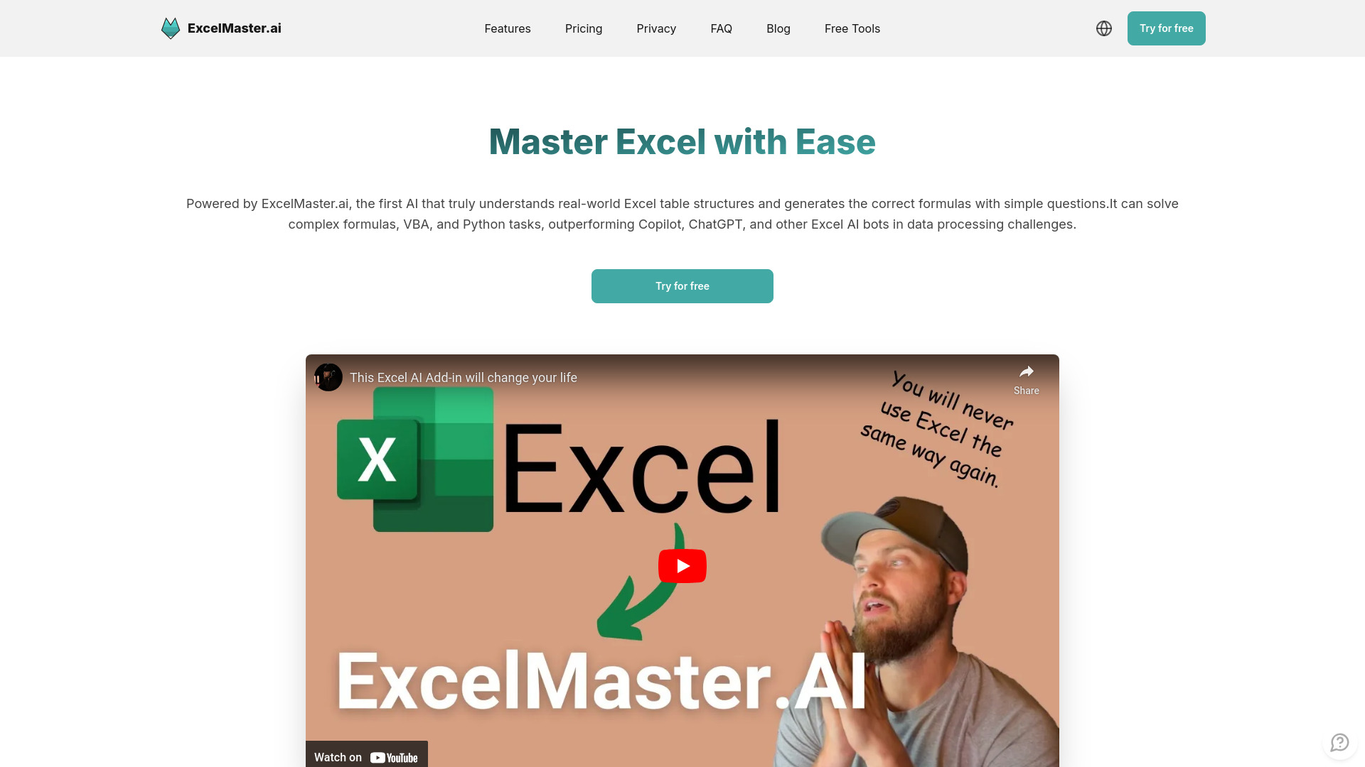 ExcelMaster.ai screenshot