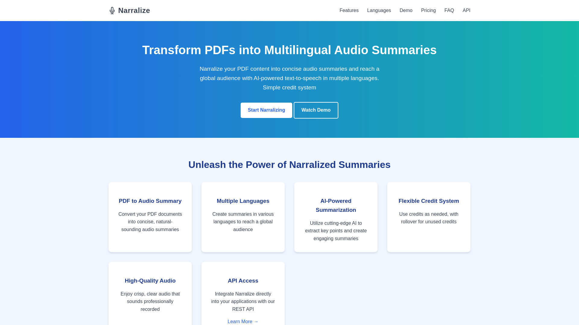Narralize screenshot
