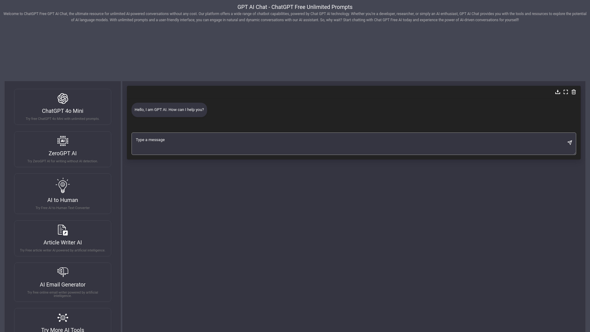 ChatGPT Free GPT AI Chat screenshot