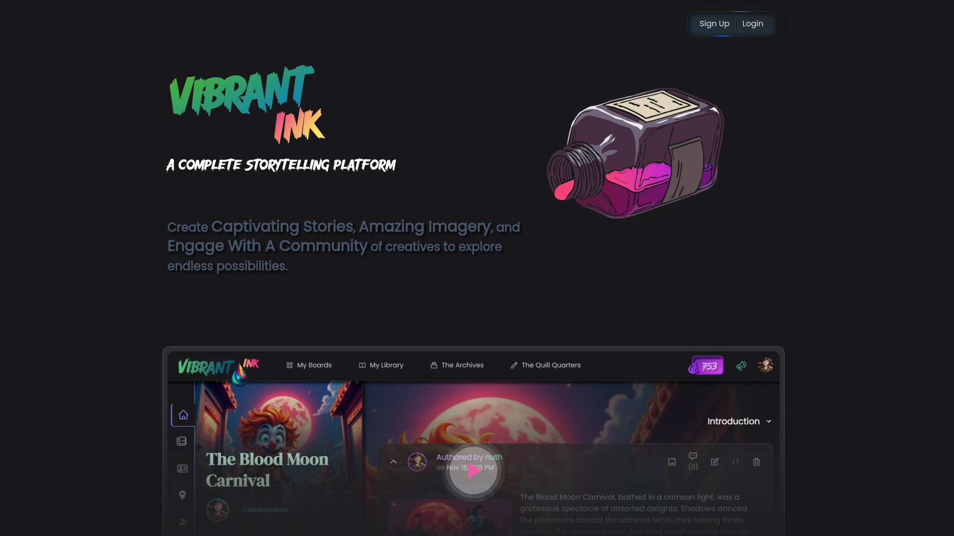Vibrant Ink screenshot