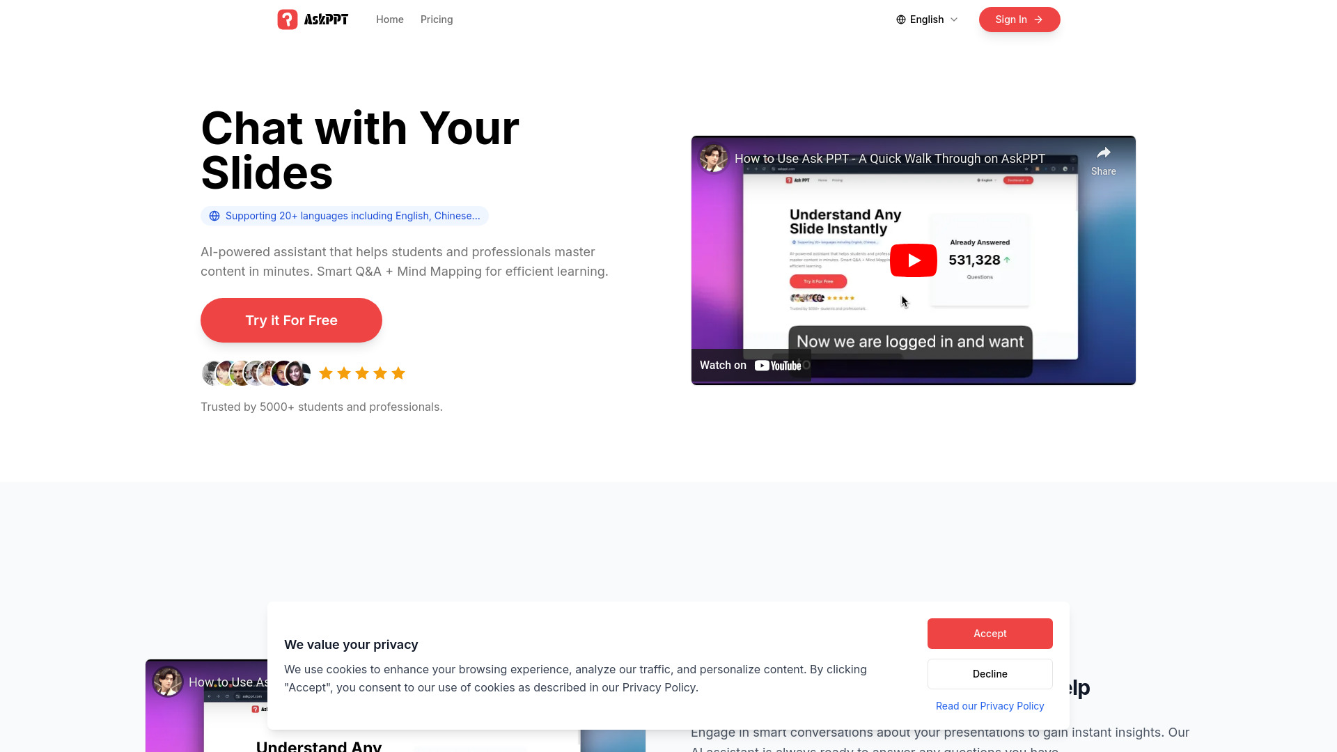 AskPPT screenshot