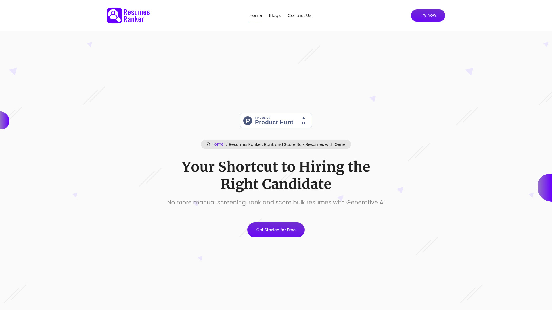 Resumes Ranker screenshot