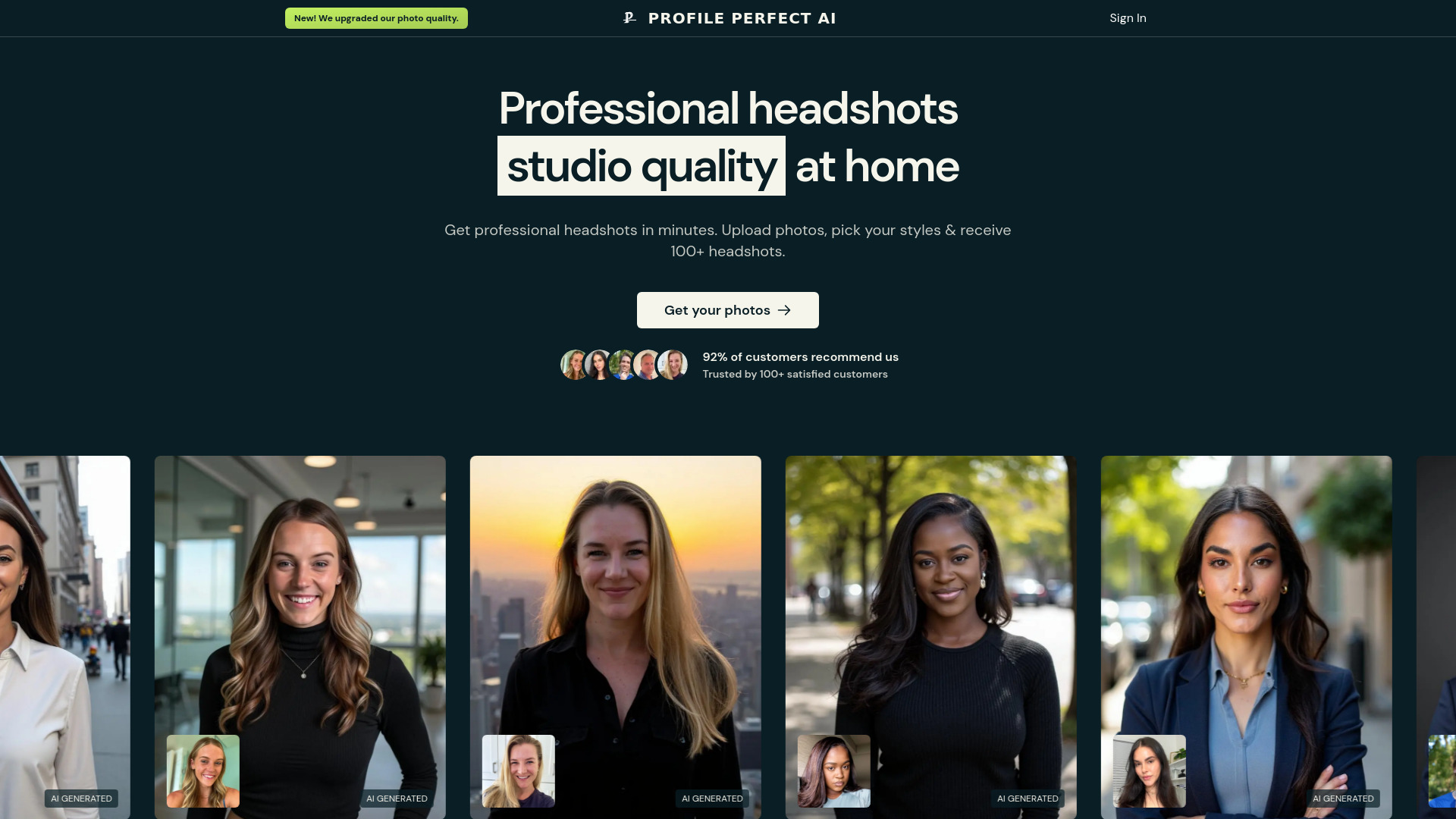 ProfilePerfectAI screenshot