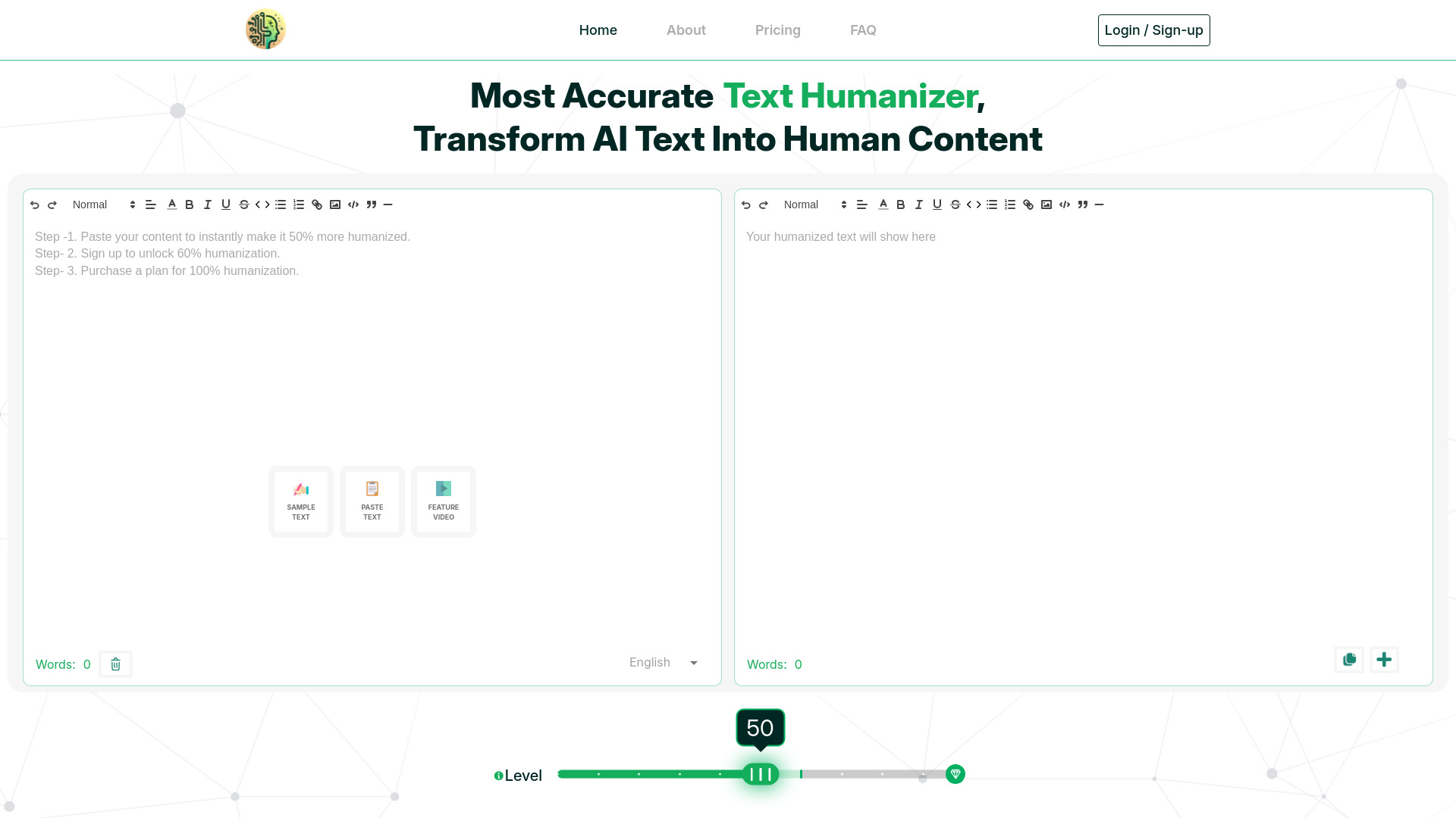 AI2Humanize screenshot