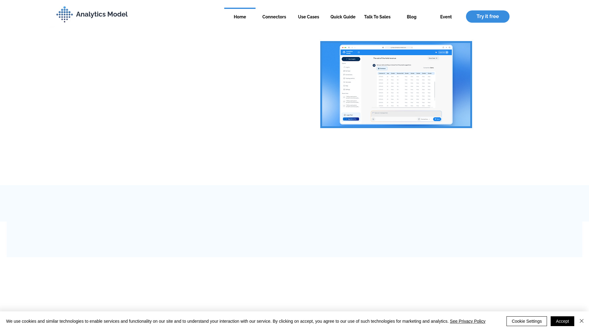 Analytics Model screenshot