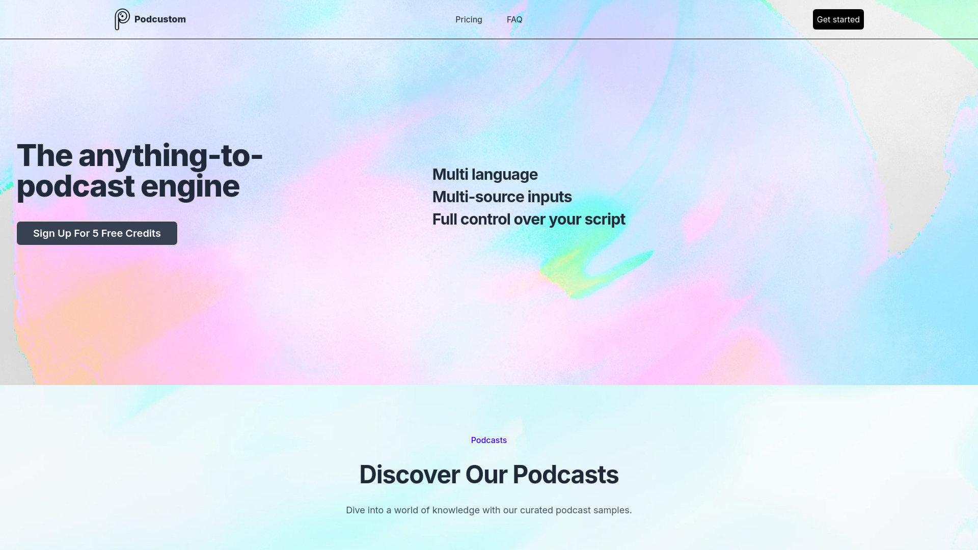 Podcustom screenshot