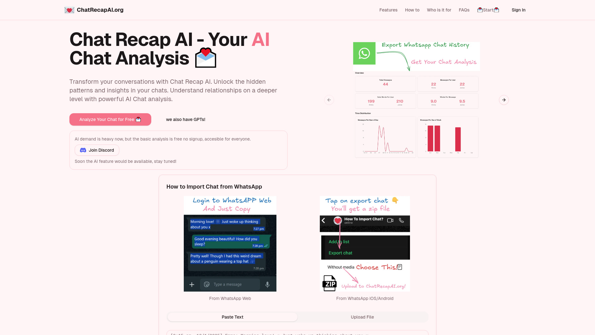 Chat Recap AI screenshot