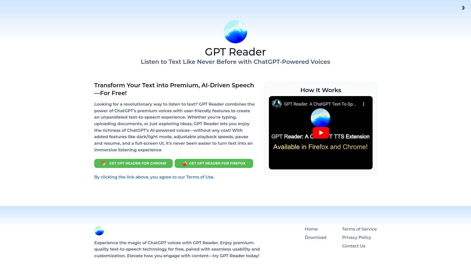 GPT Reader screenshot