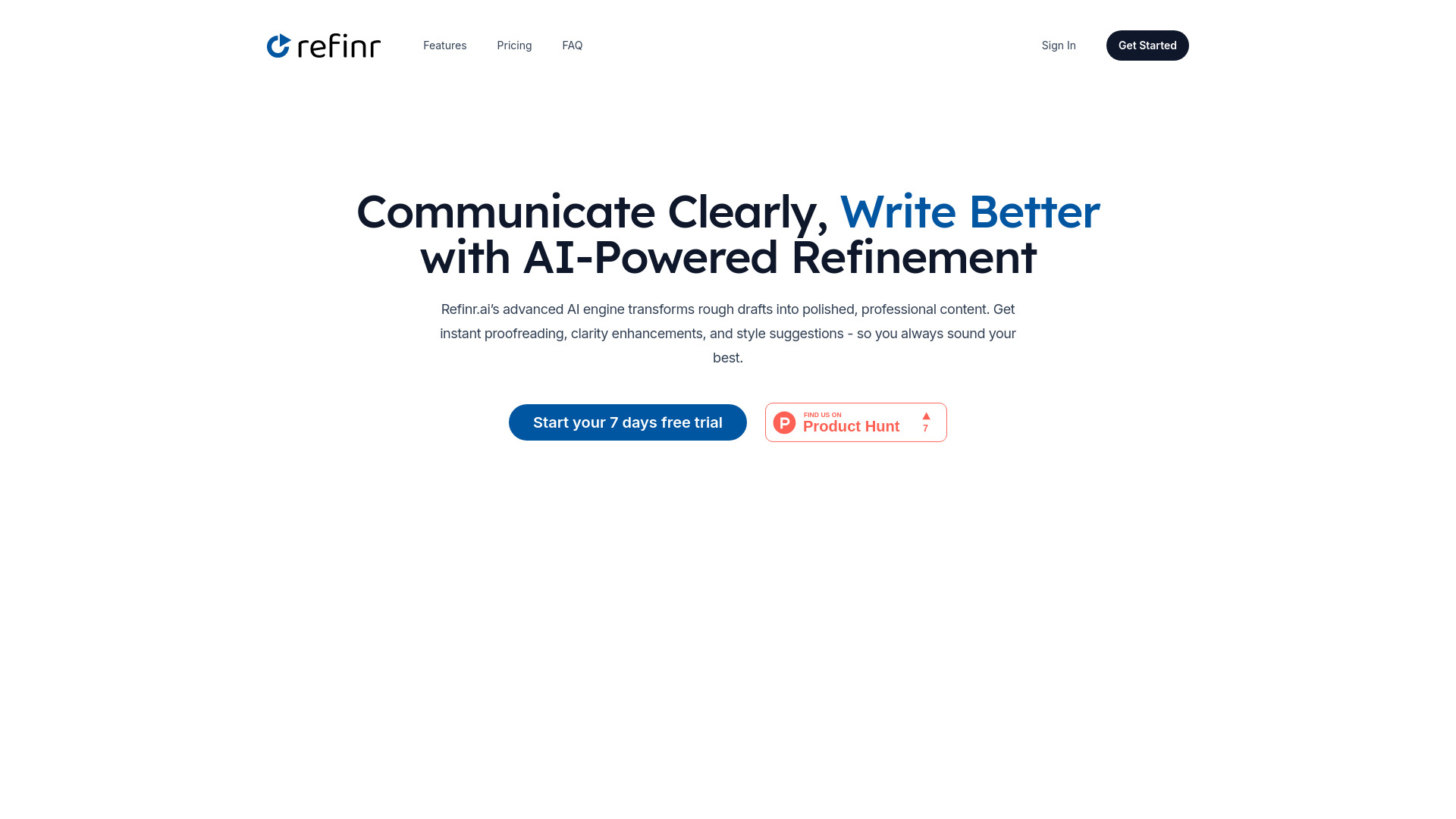 Refinr.ai screenshot