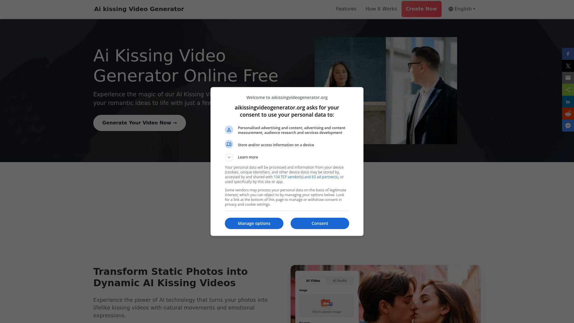 AI Kiss Generator screenshot