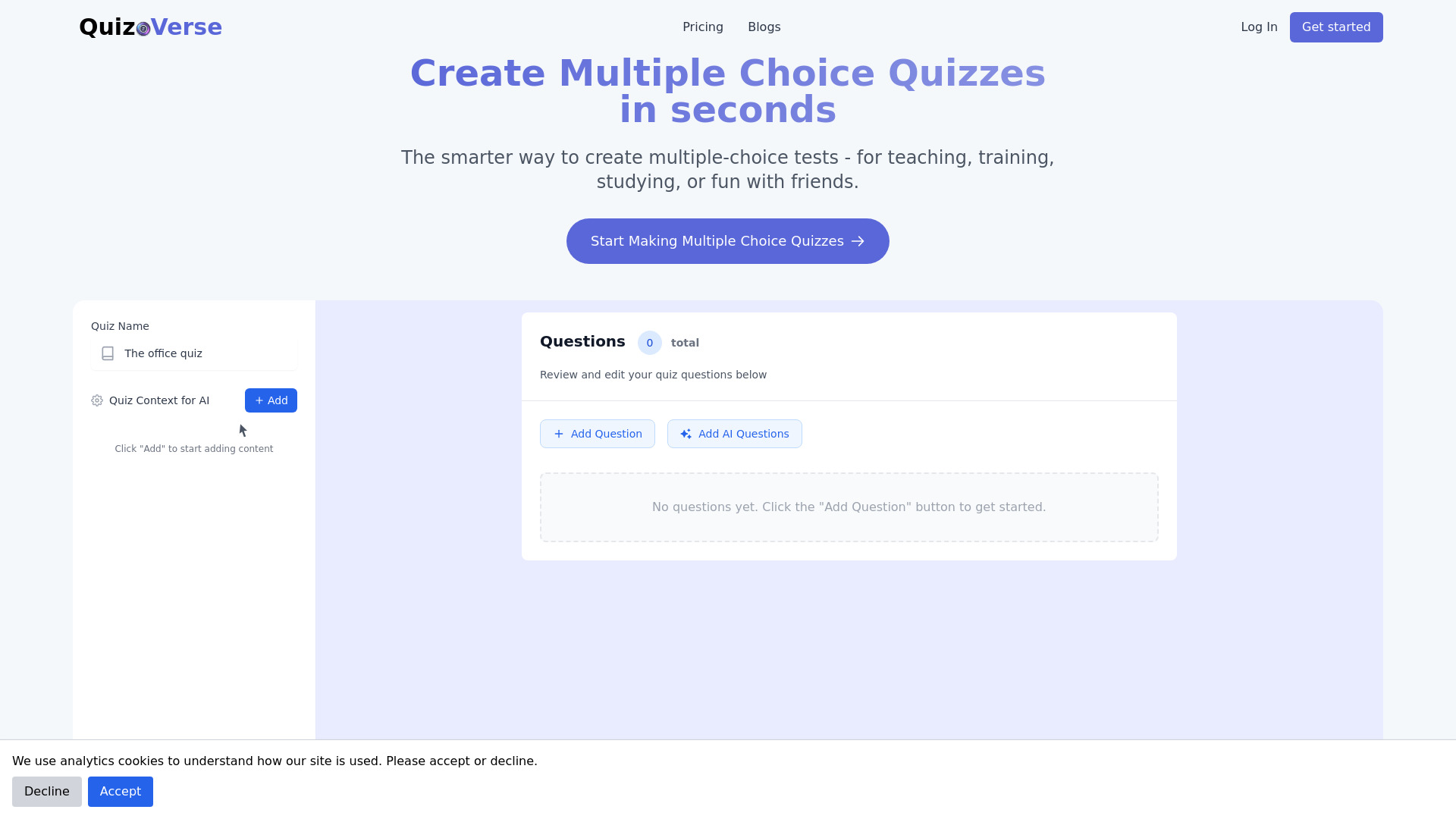 QuizoVerse screenshot