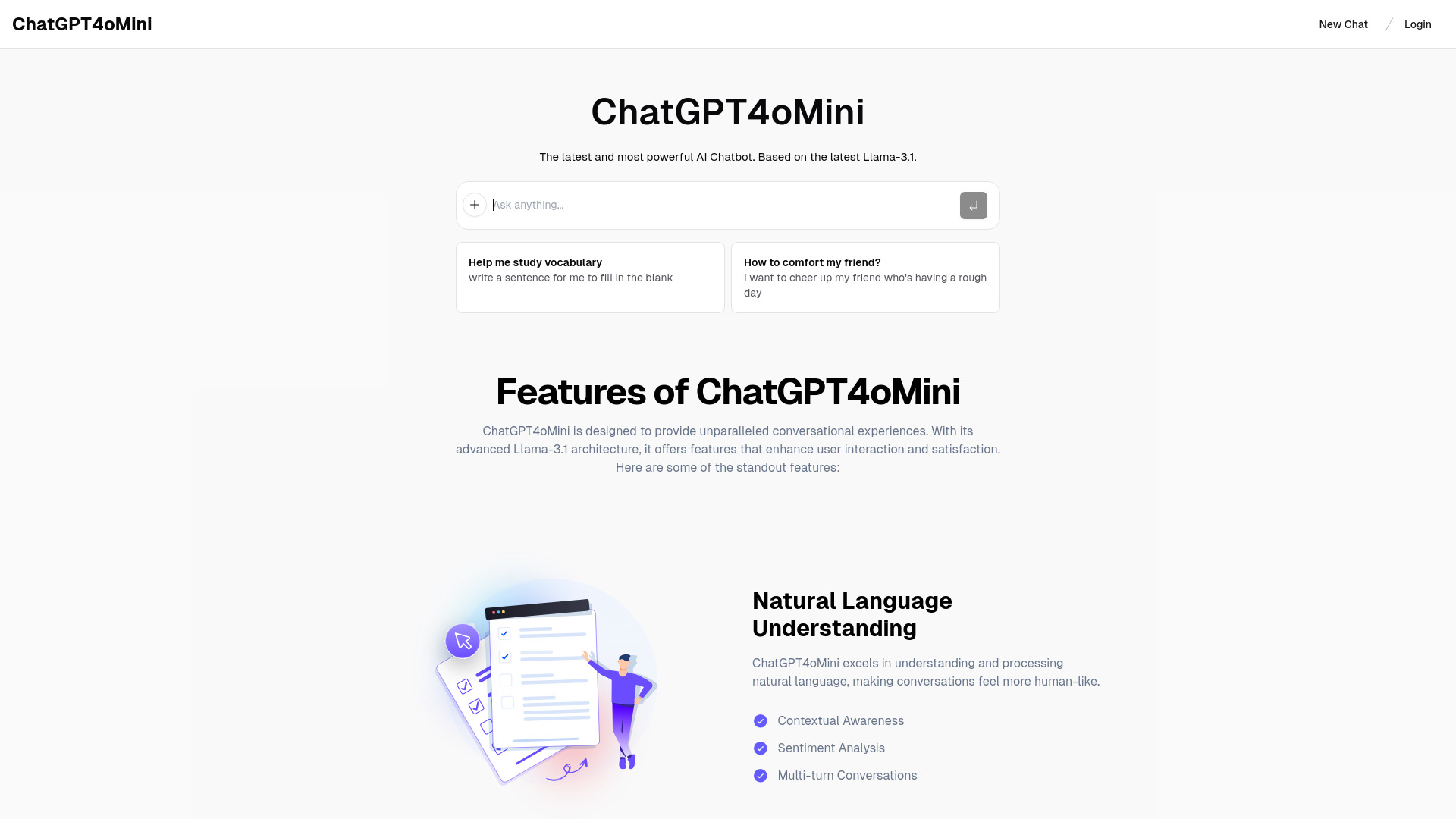 ChatGPT4oMini screenshot
