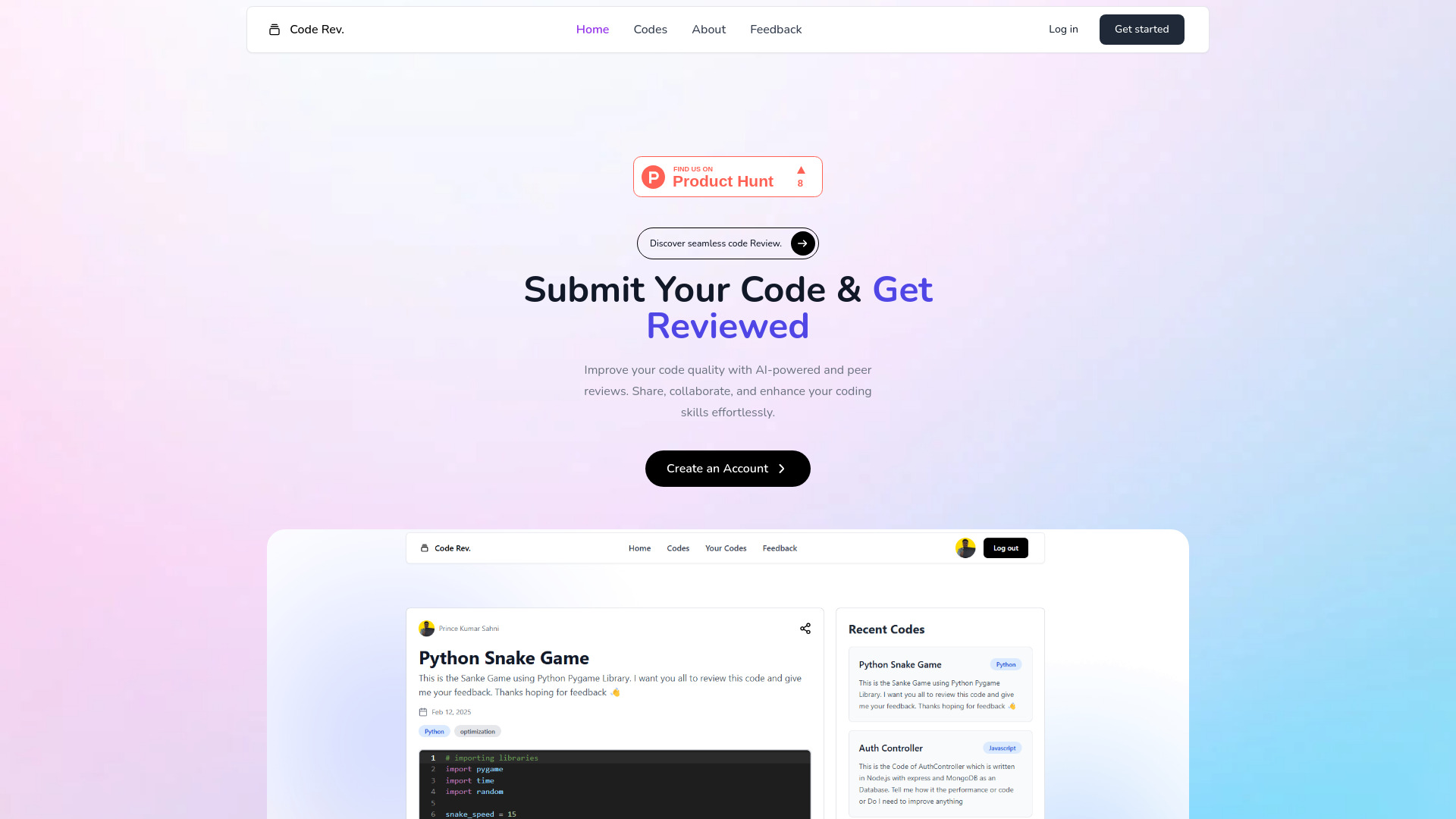 Code Rev. screenshot