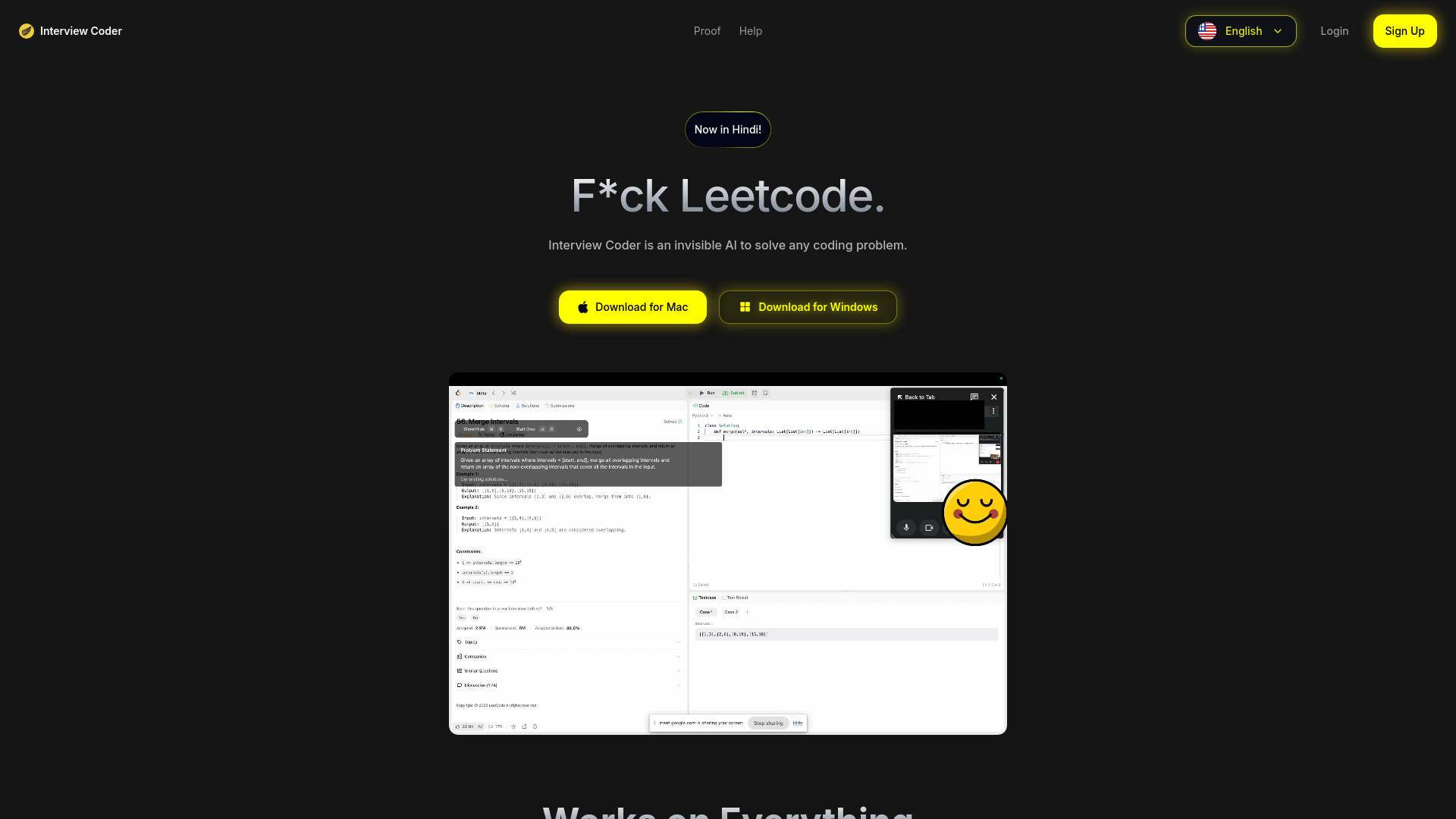 Interview Coder screenshot
