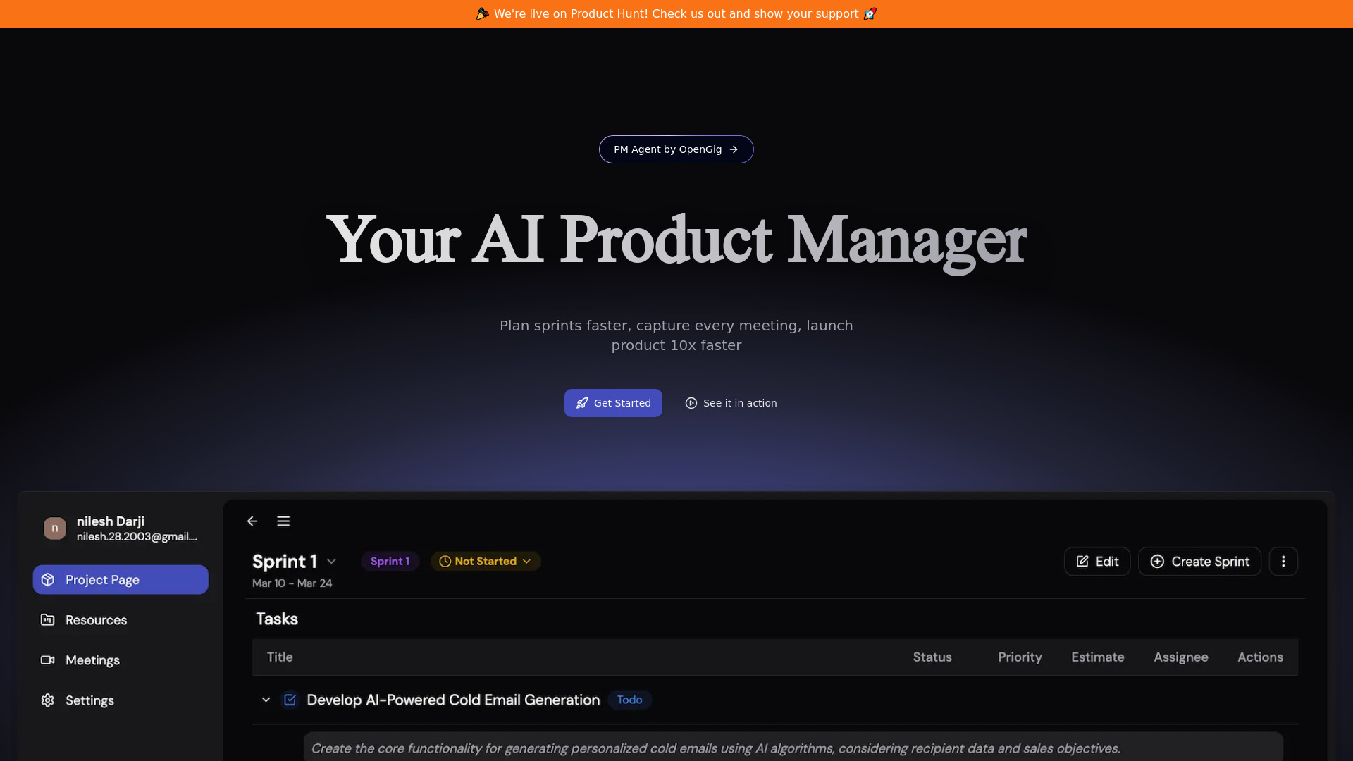 OpenGig screenshot