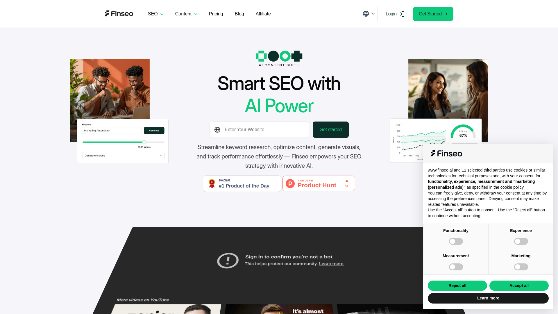 Finseo.ai screenshot