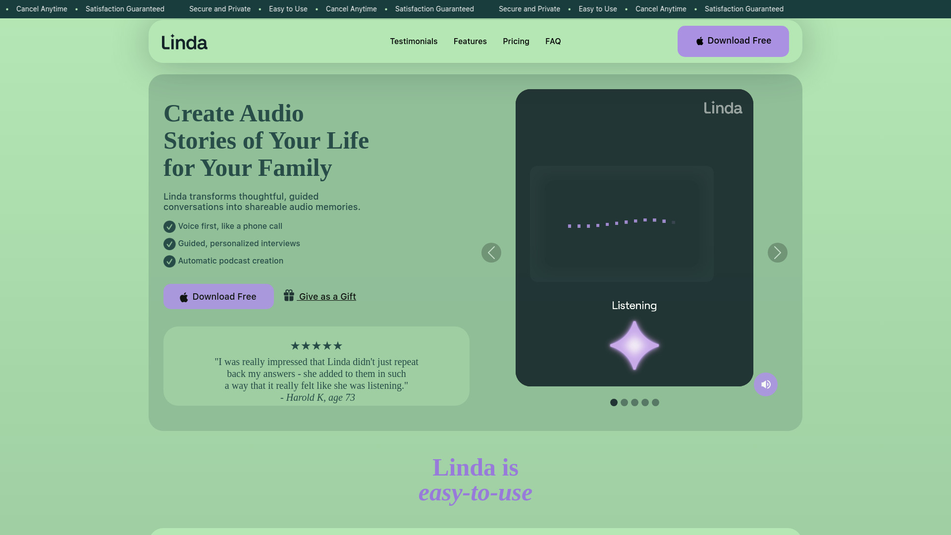 Linda AI screenshot