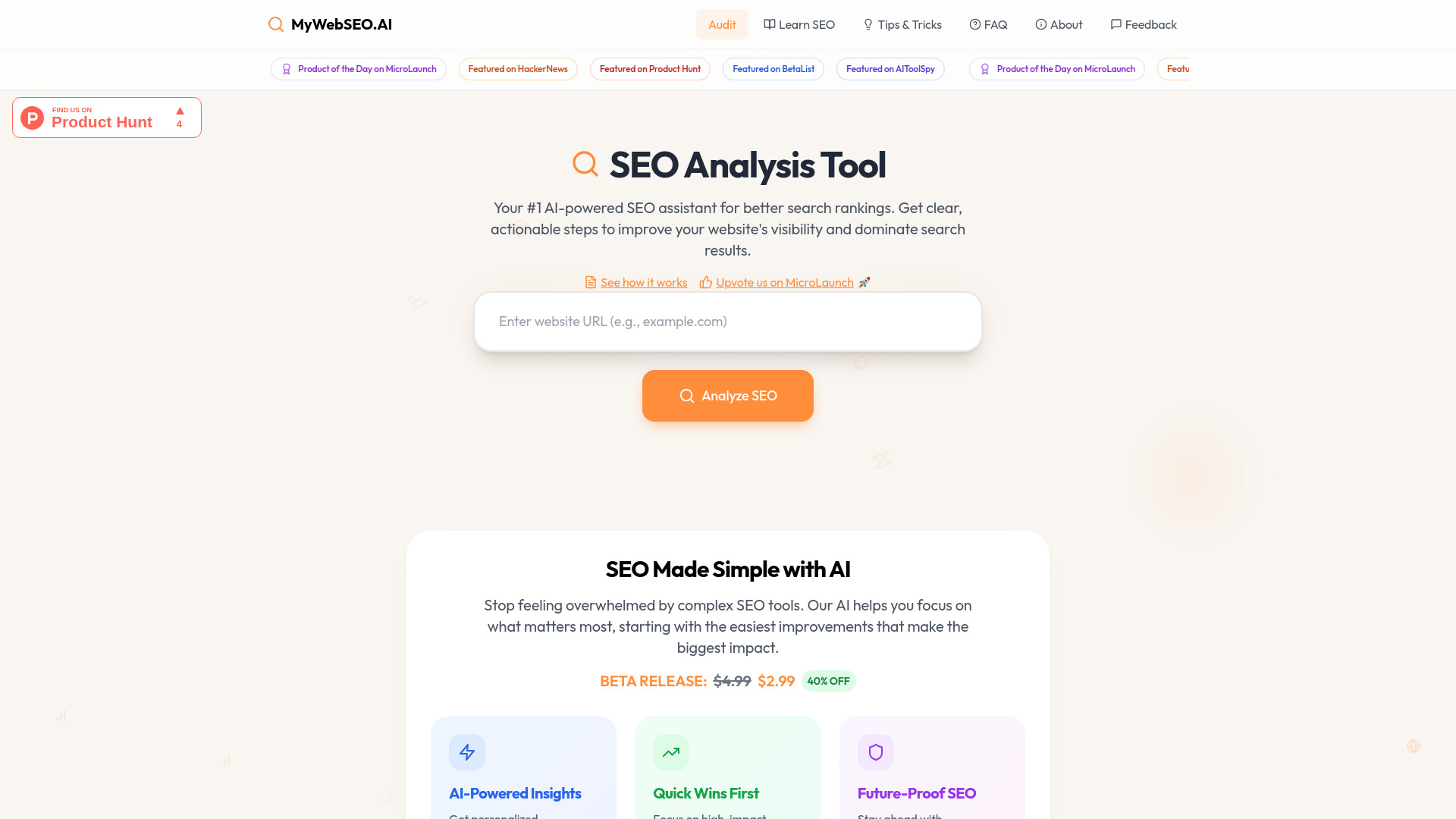 MyWebSEO.AI screenshot