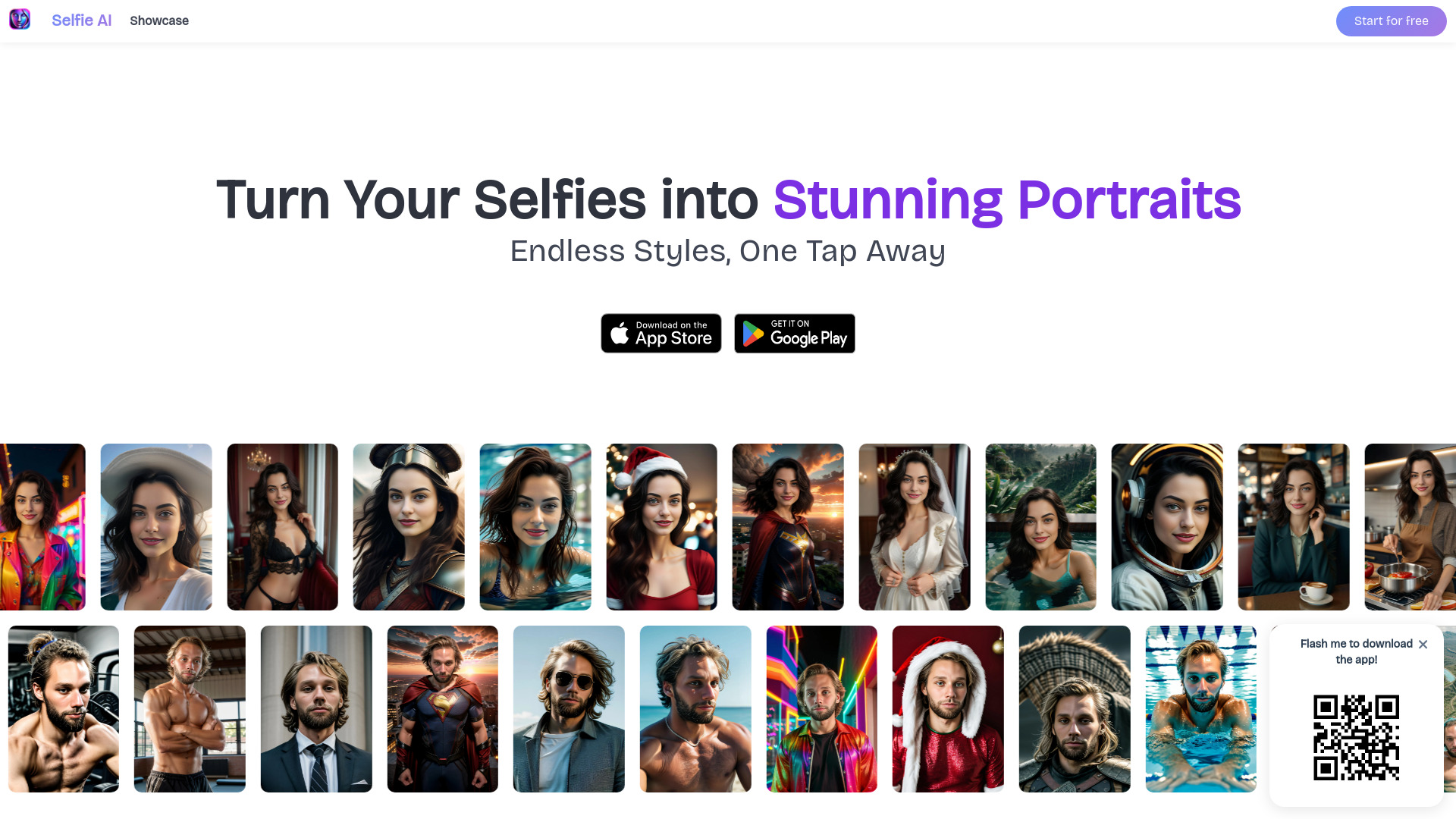 Selfie AI screenshot