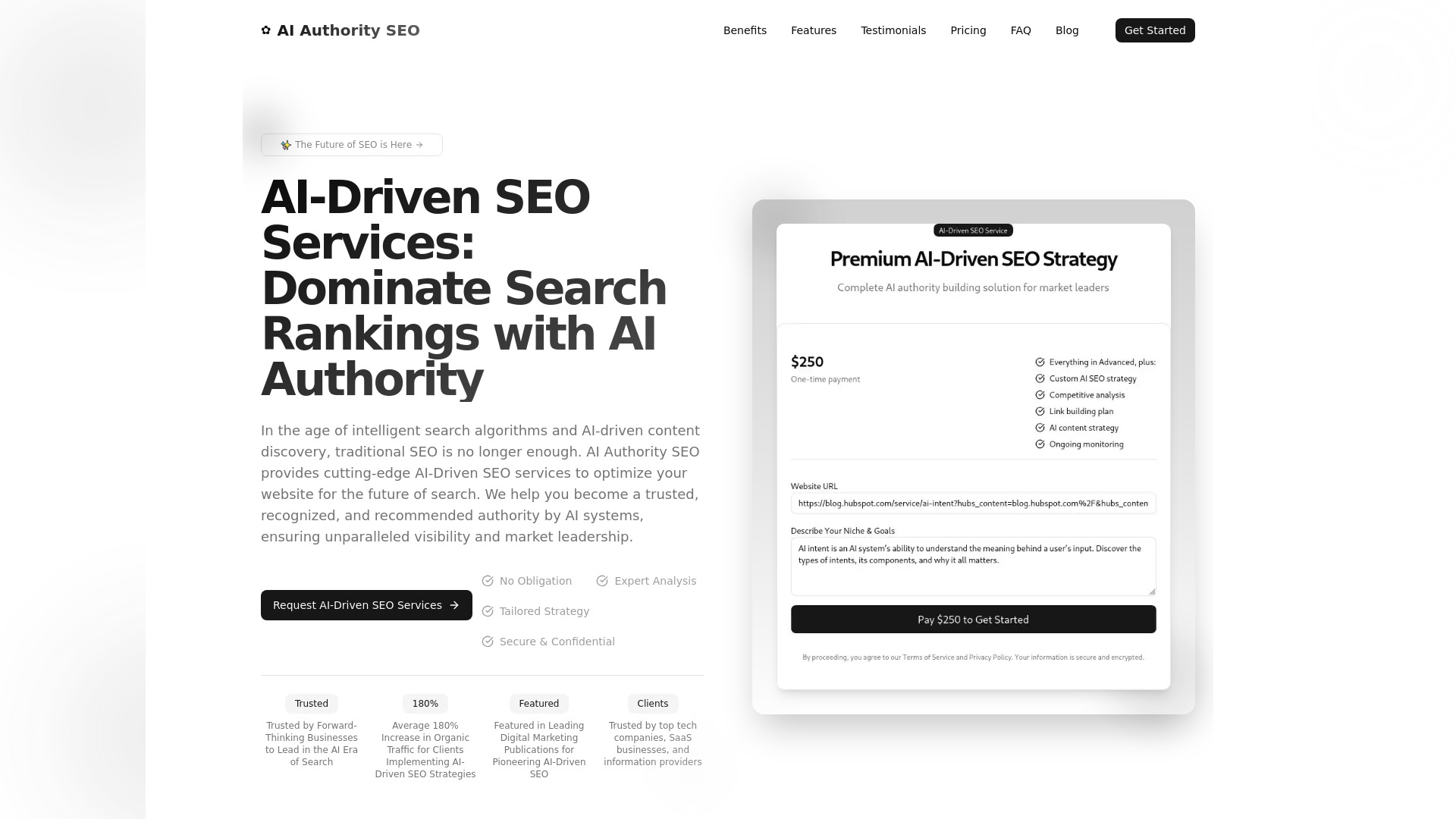 AI Authority SEO screenshot