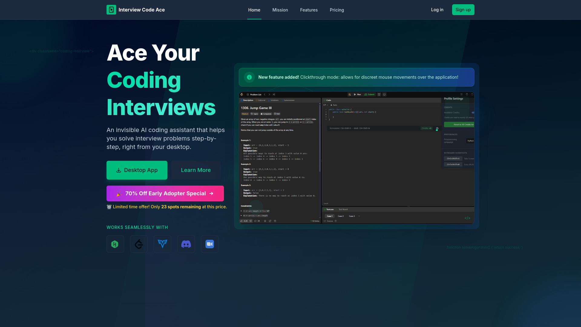Interview Code Ace screenshot