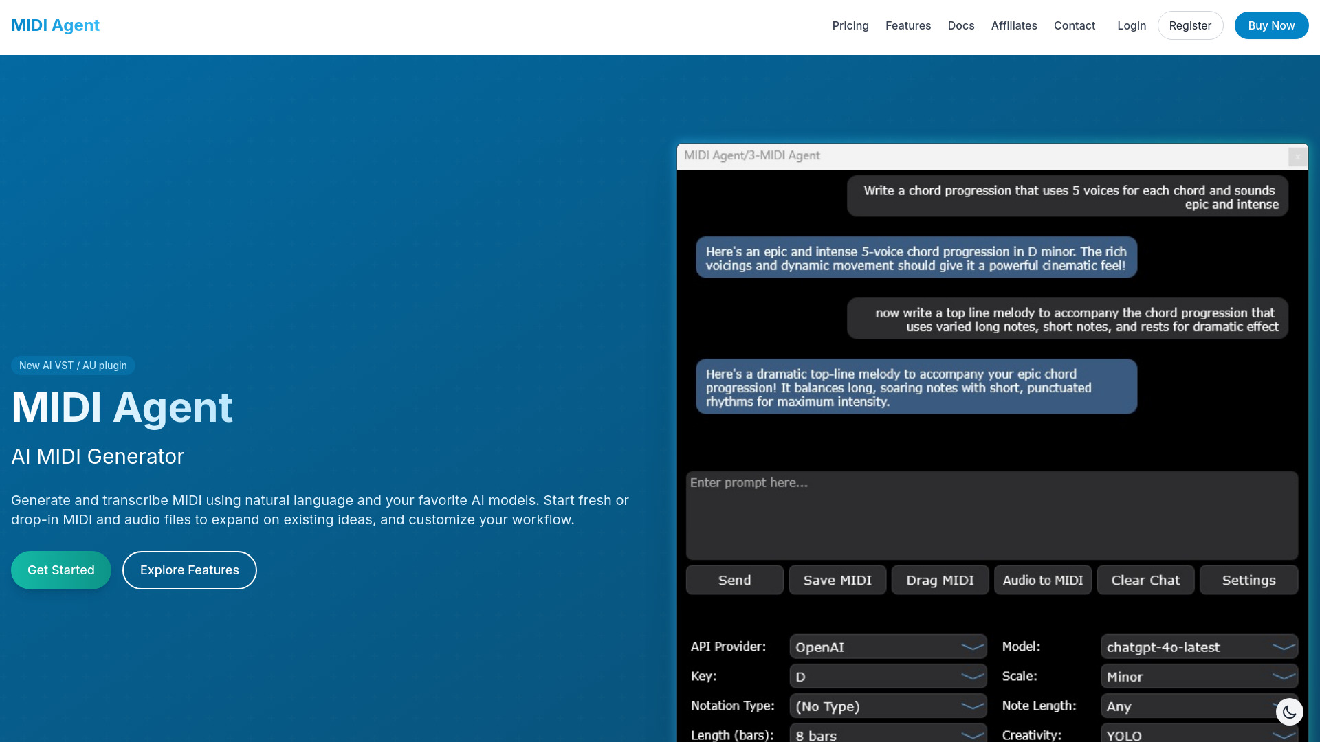 MIDI Agent screenshot