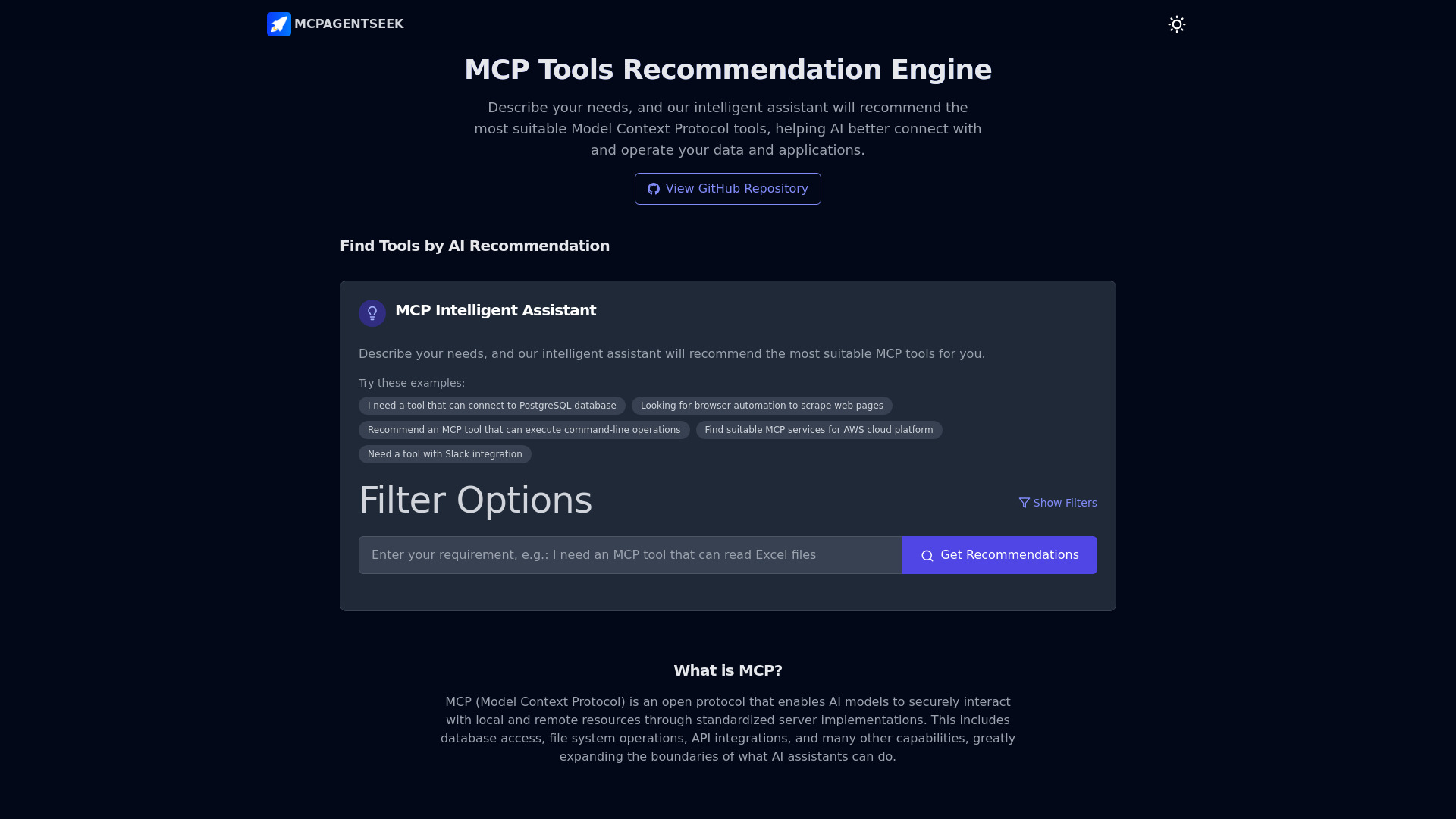 MCPAgentSeek screenshot