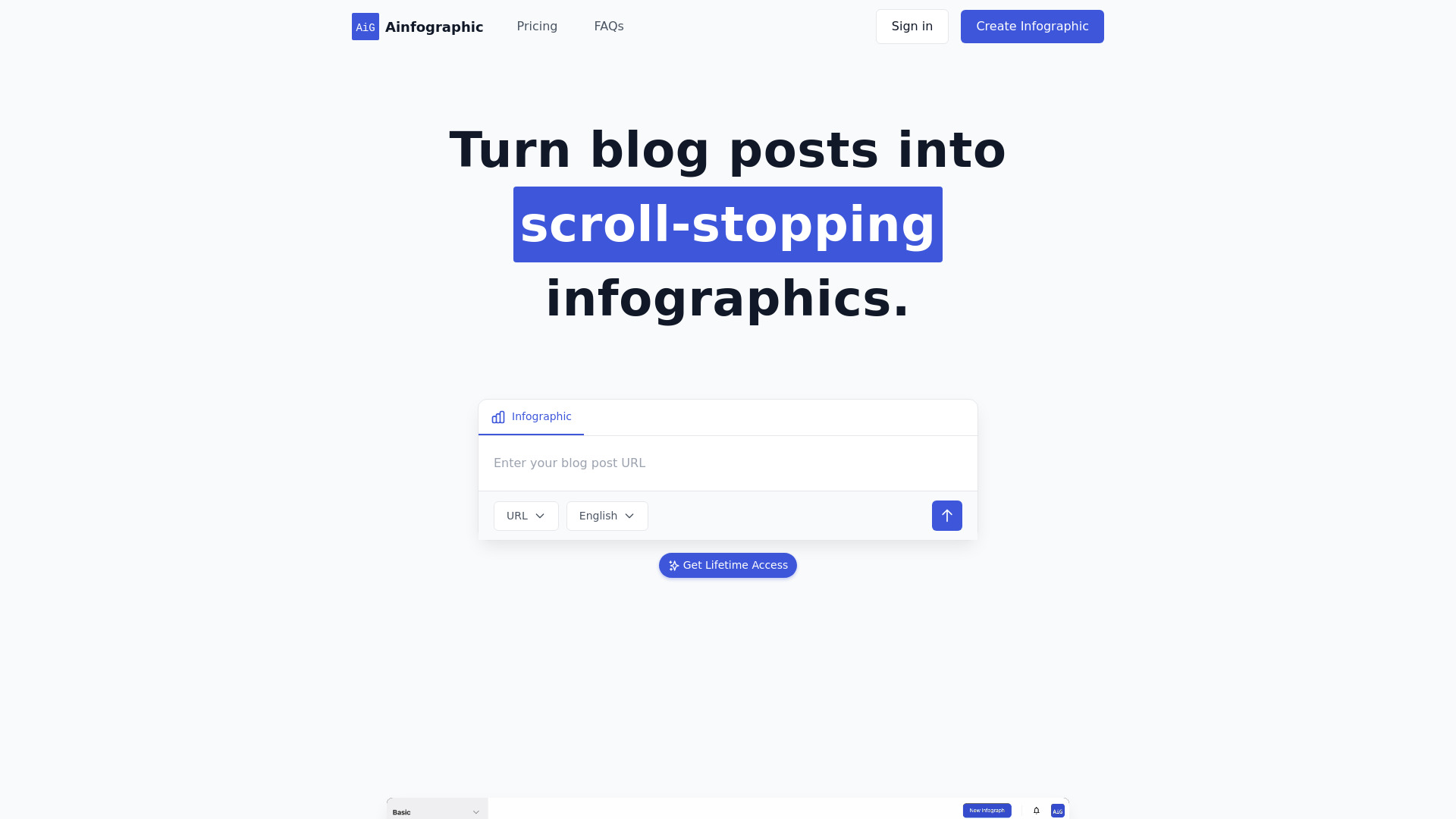 Ainfographic screenshot