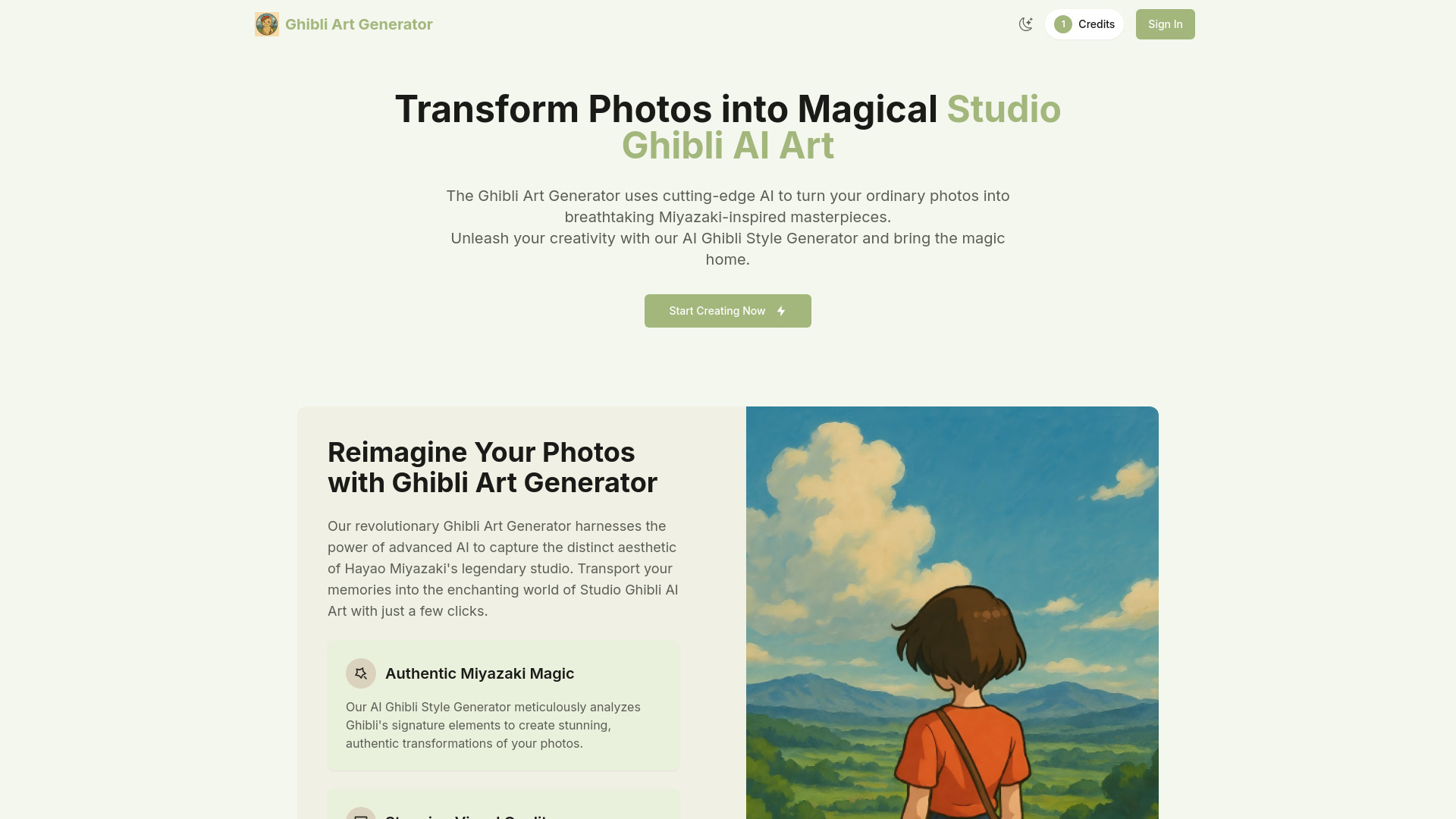 Ghibli Art Generator screenshot