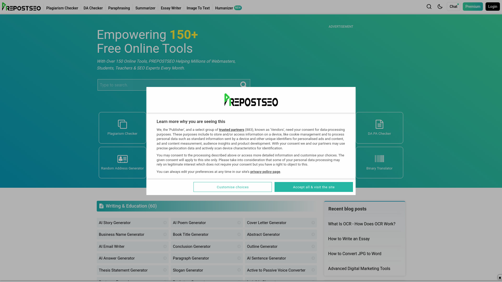 Prepostseo screenshot