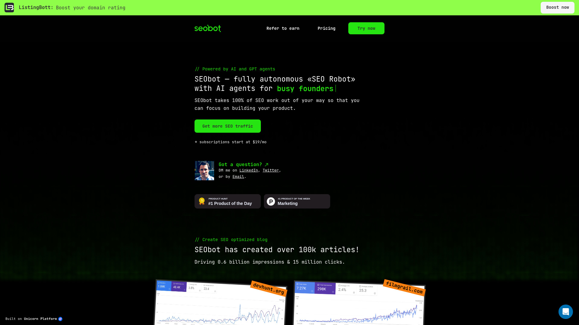 SEO Bot AI screenshot