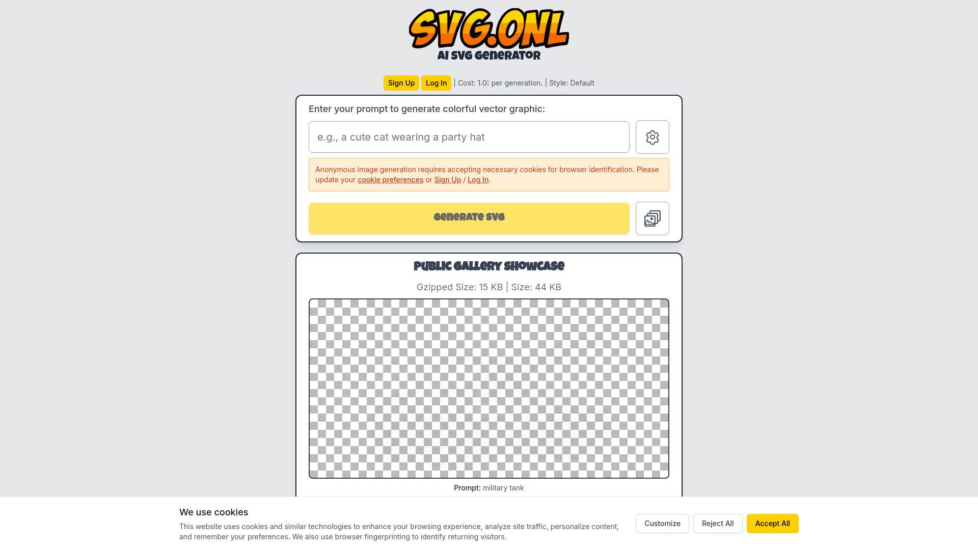 AI SVG Generator screenshot