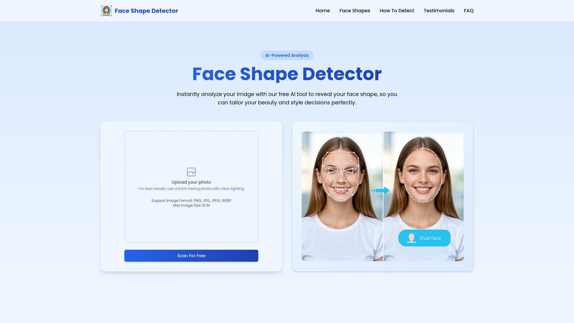 FaceShapeDetector screenshot