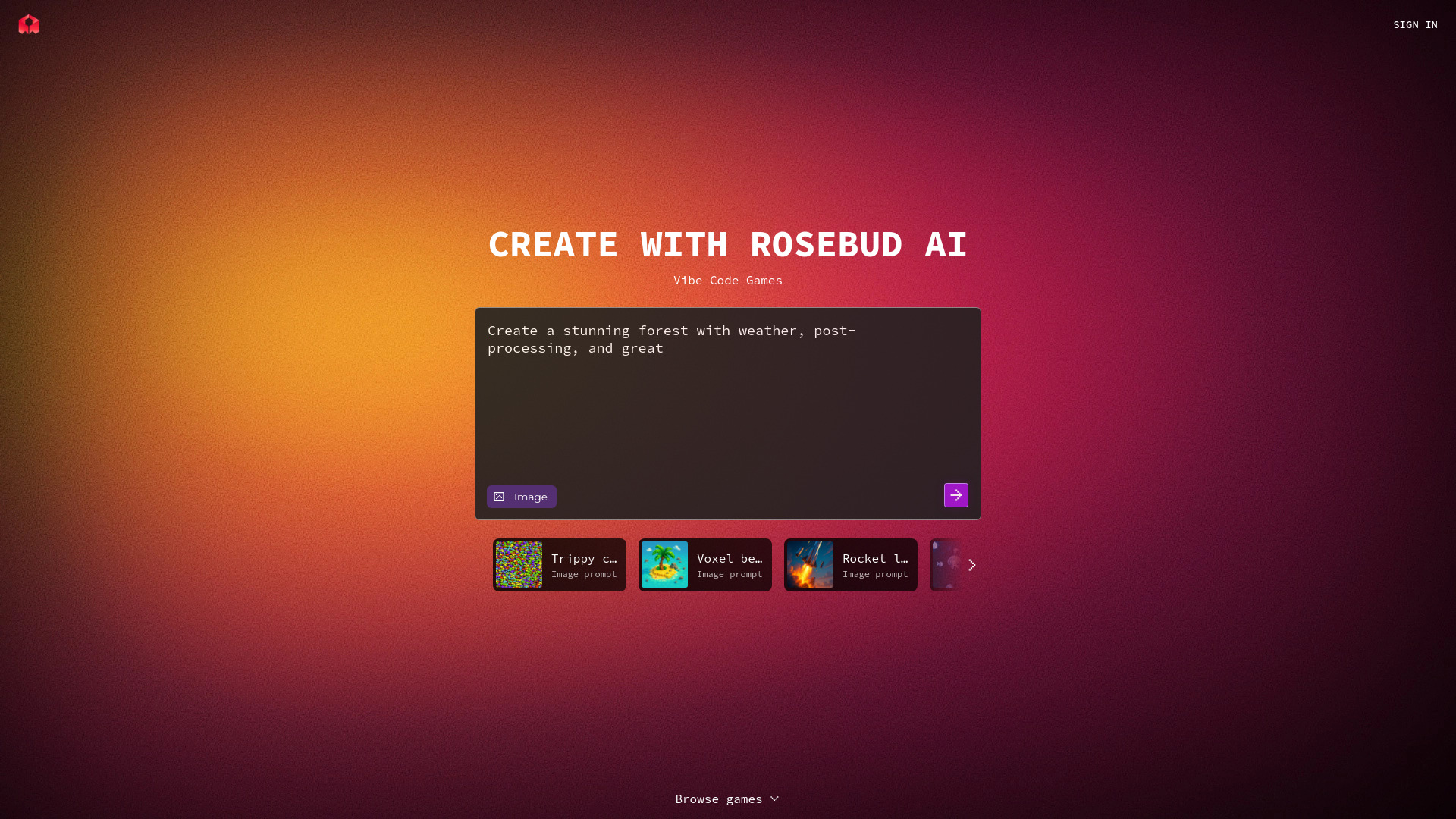 Rosebud AI screenshot