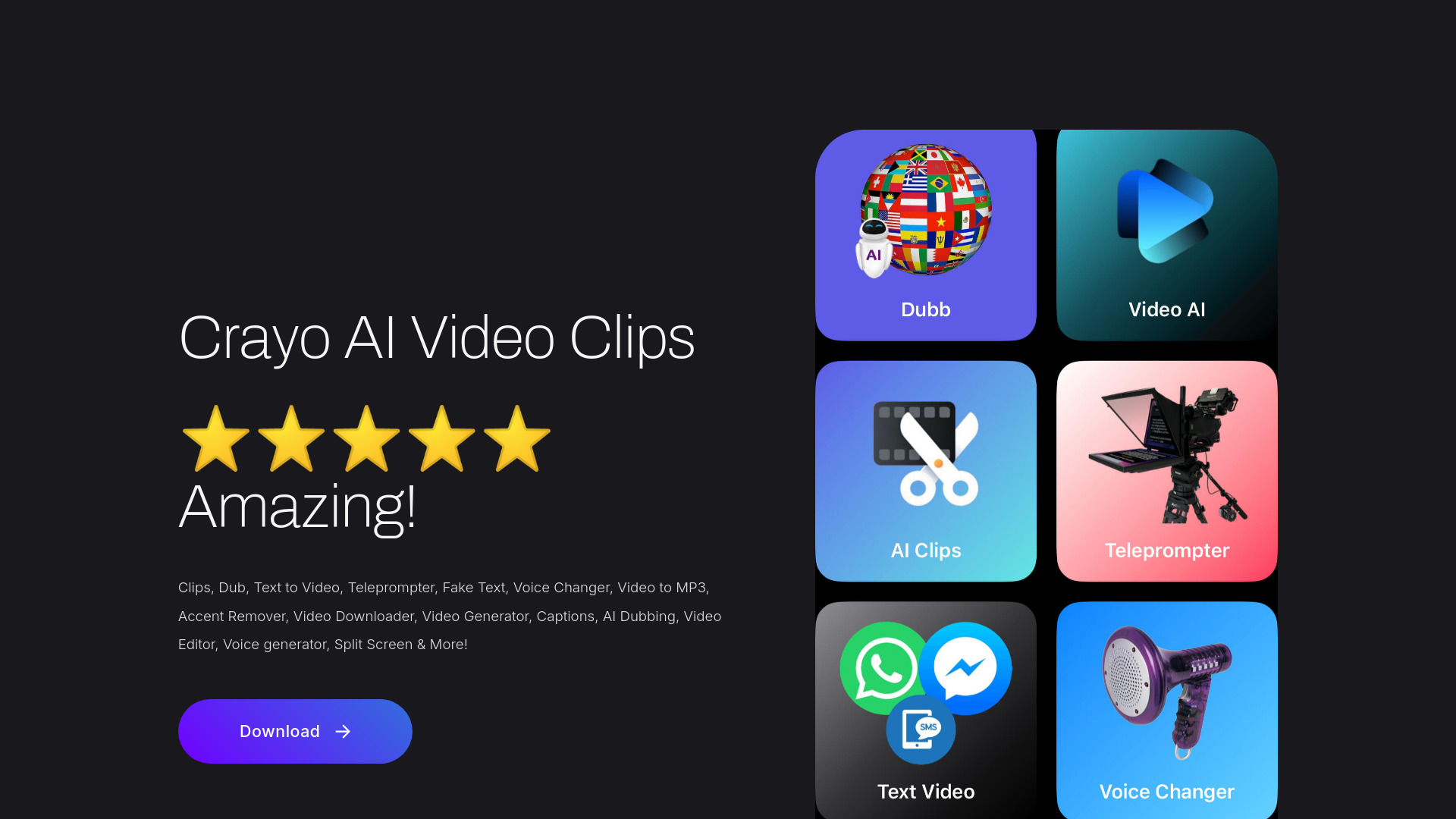 Crayo AI Video Clips Generator screenshot