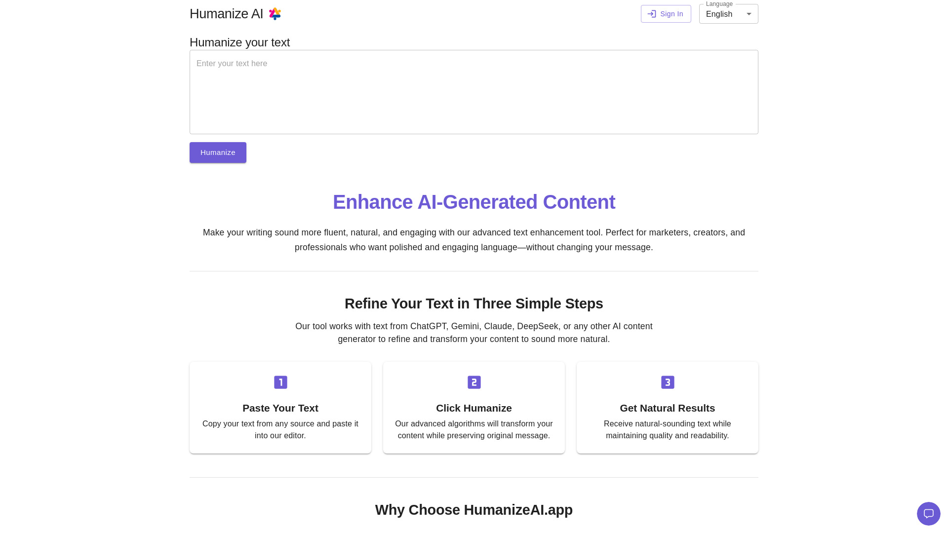 Humanize AI (HumanizeAI.app) screenshot