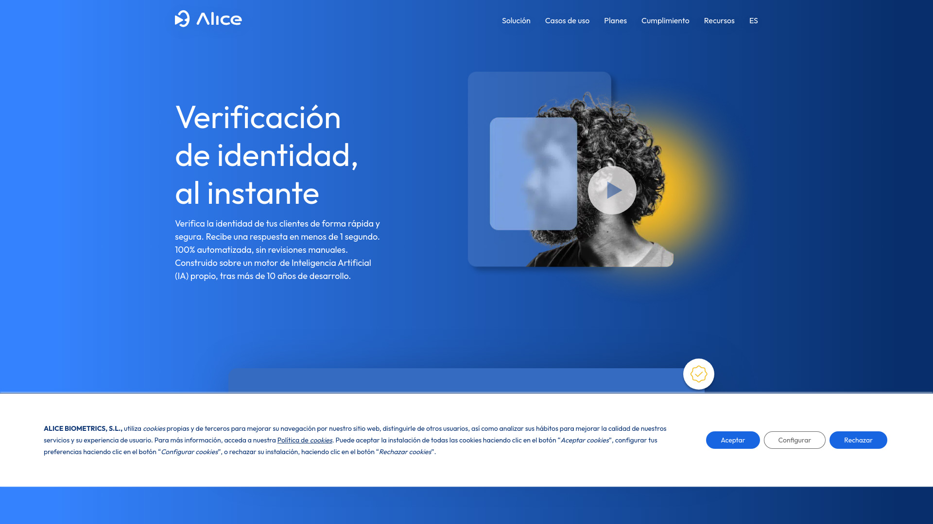 Alice Biometrics screenshot