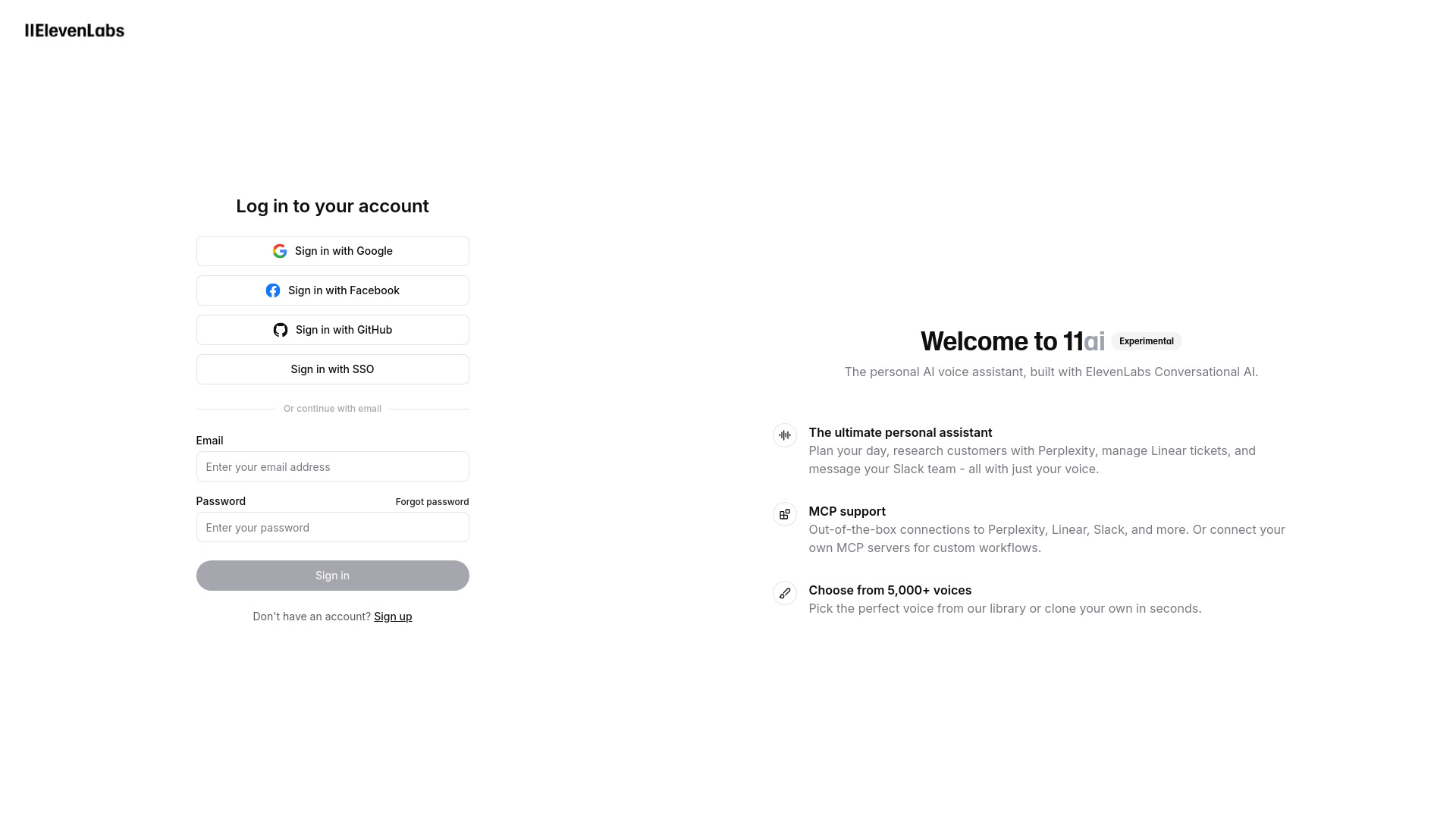 11.ai screenshot