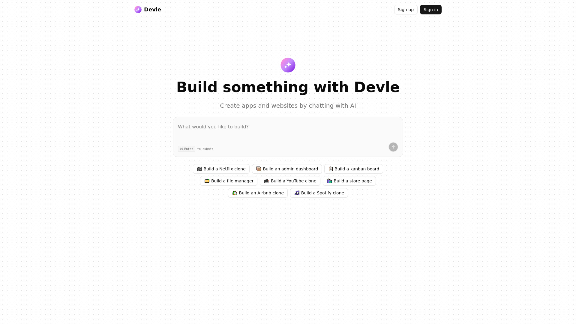 Devle screenshot