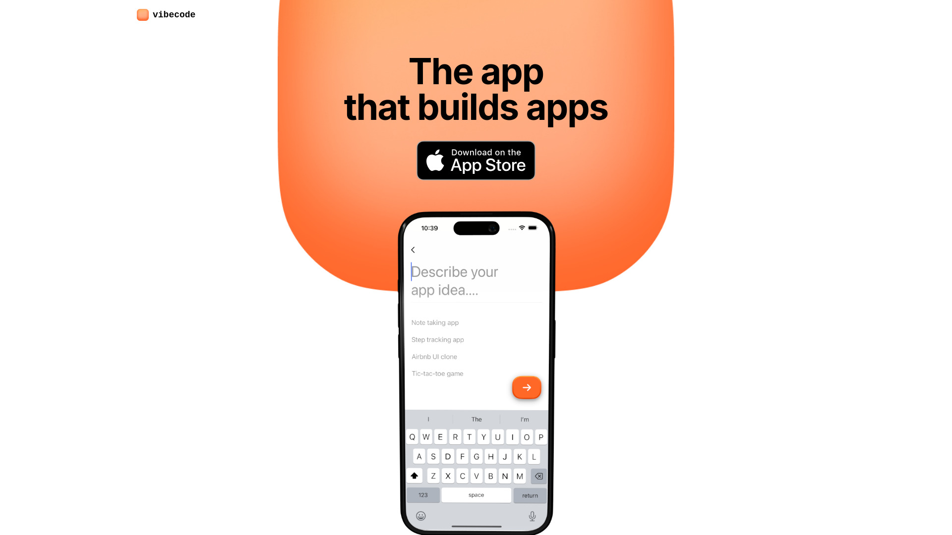 Vibecode screenshot