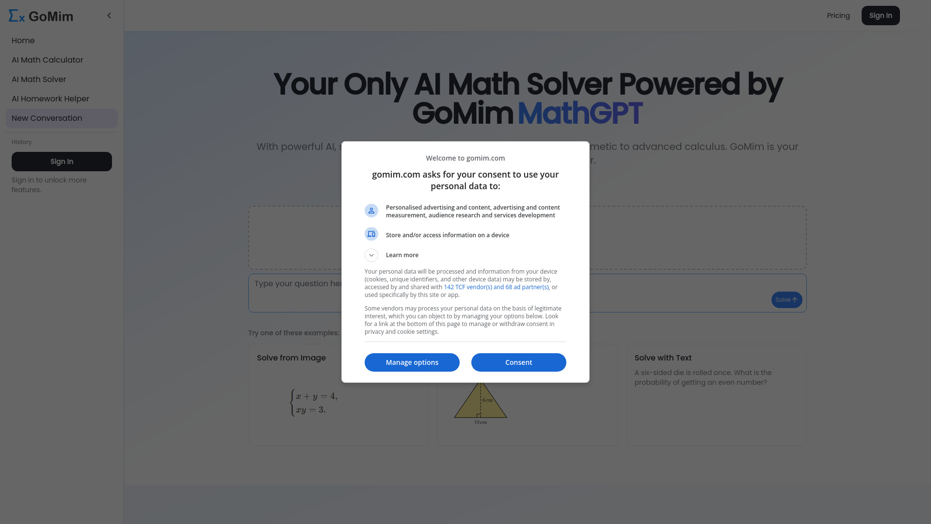 GoMim Math AI screenshot