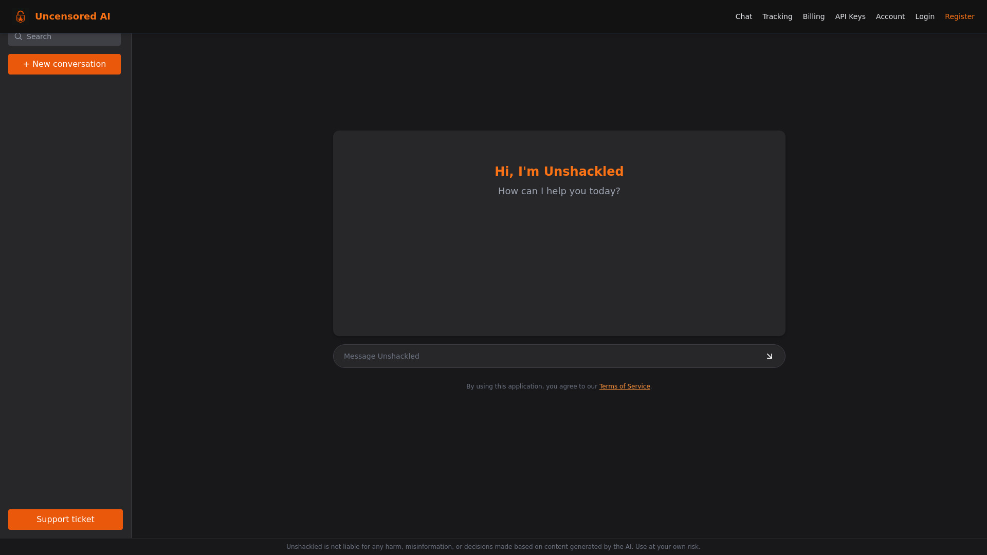 Unshackled AI screenshot