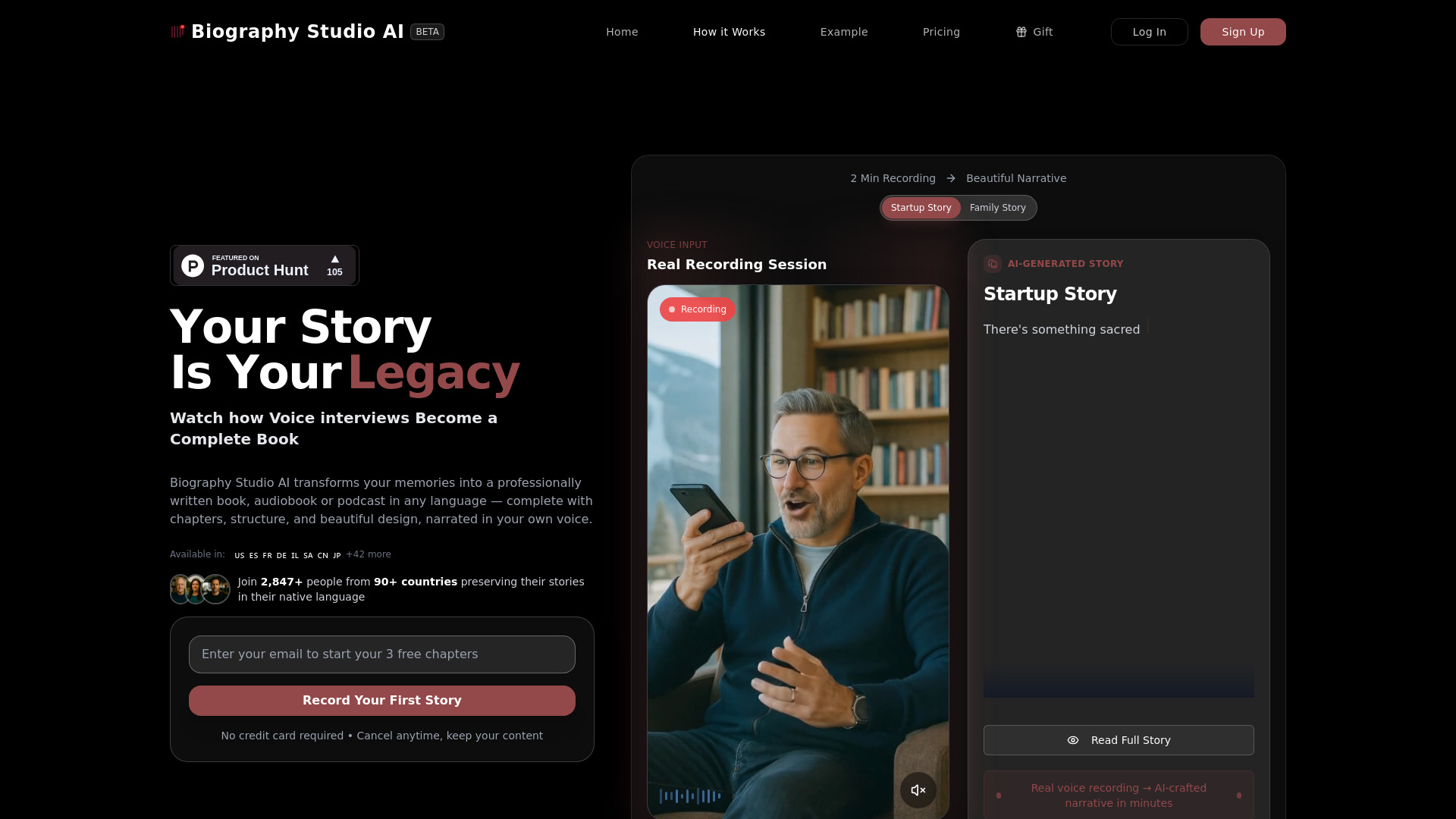 Biography Studio AI screenshot